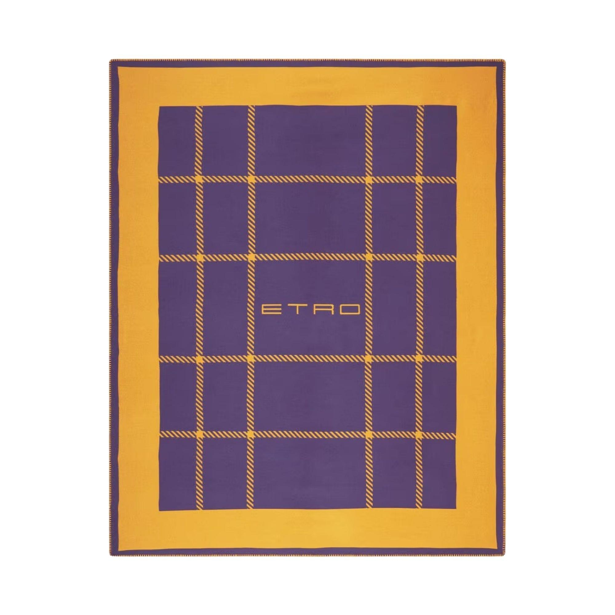 Etro - Viola Tartan  Koltuk Şalı