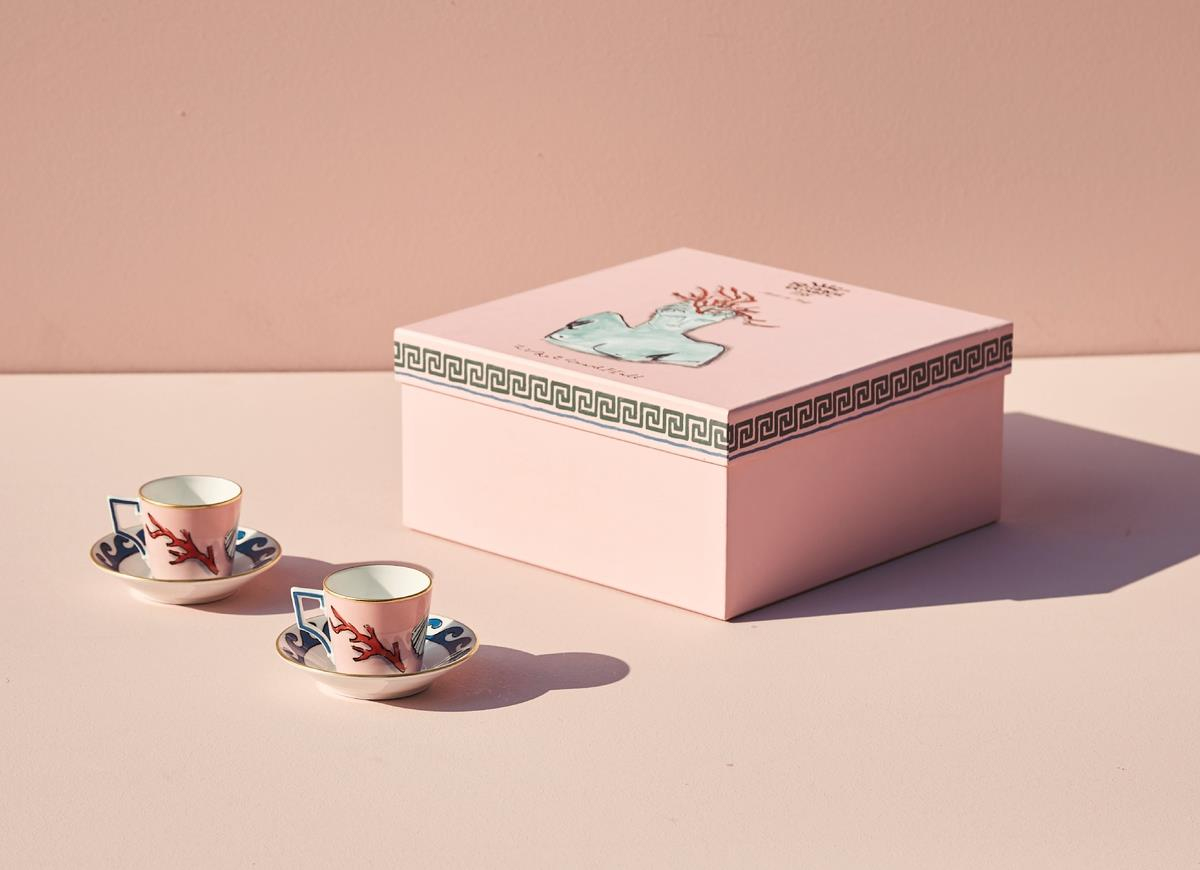 Ginori 1735 - Il Viaggio Di Nettuno Pink Kahve Fincanı Set