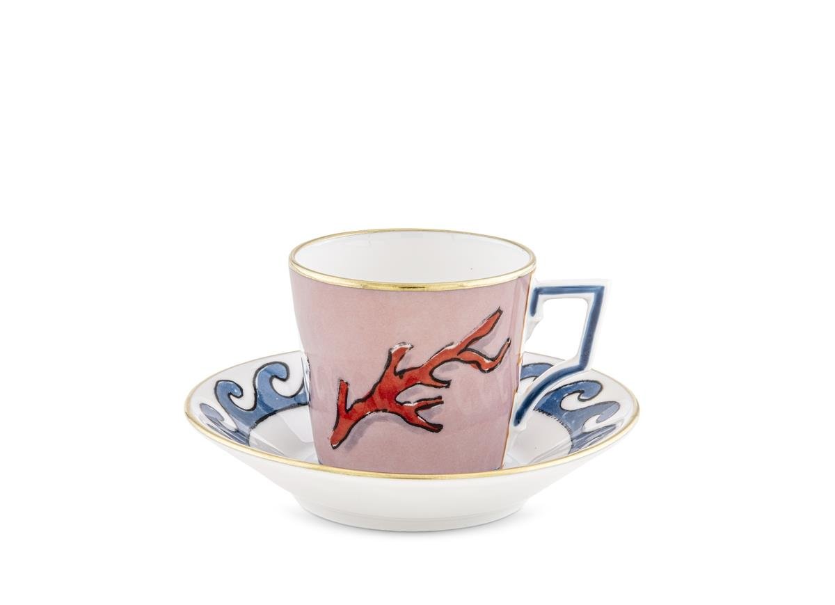 Ginori 1735 - Il Viaggio Di Nettuno Pink Kahve Fincanı Set