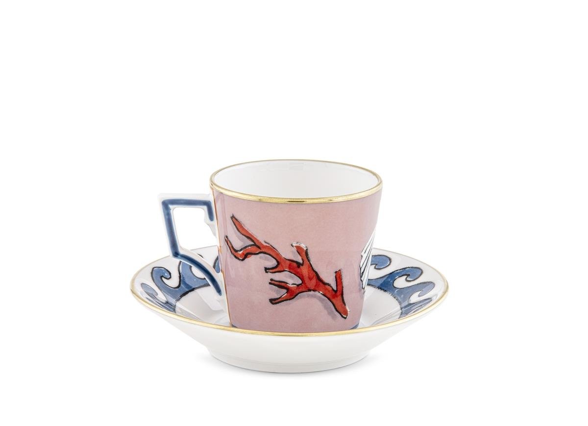 Ginori 1735 - Il Viaggio Di Nettuno Pink Kahve Fincanı Set