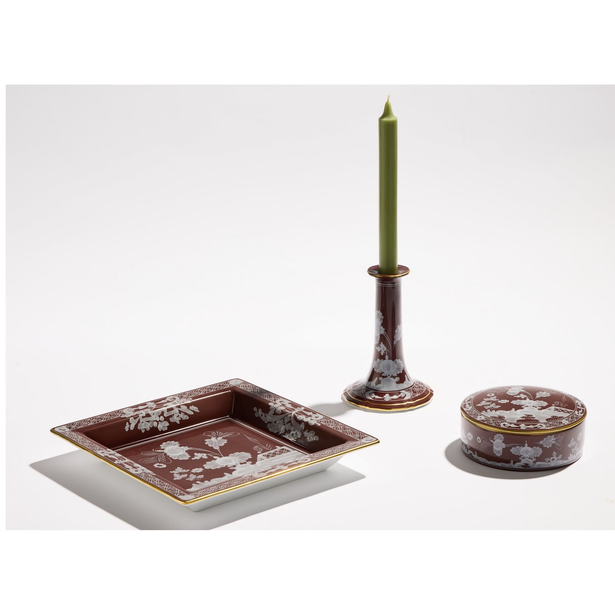 Ginori 1735 - Oriente İtaliano Castagna 15 Cm Mumluk