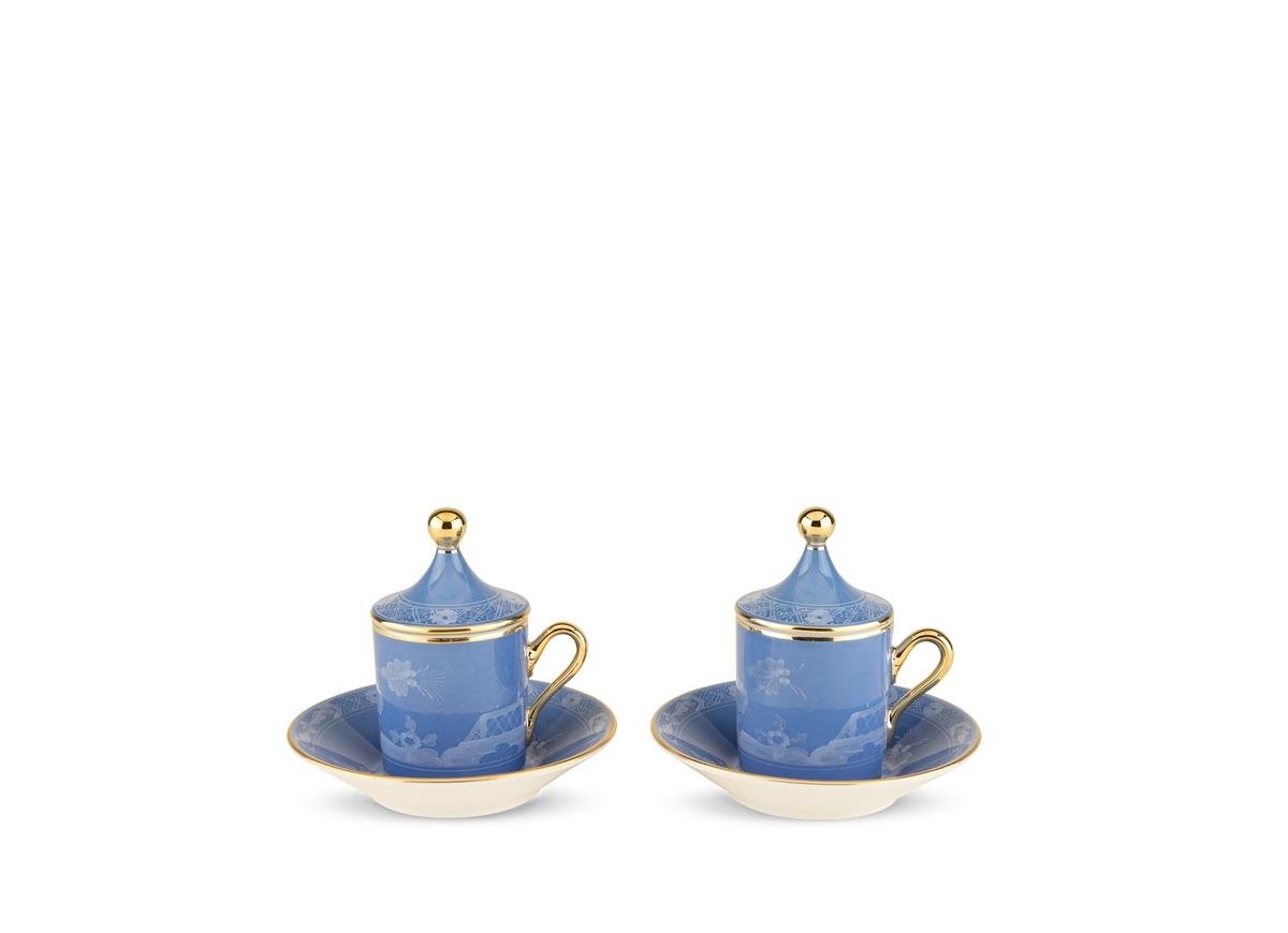 Ginori 1735 - Oriente Italiano Pervinca 2'Li Kahve Fincanı Set