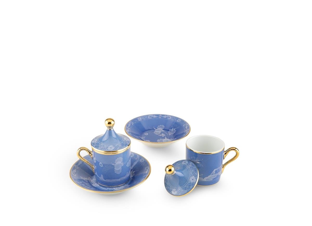 Ginori 1735 - Oriente Italiano Pervinca 2'Li Kahve Fincanı Set