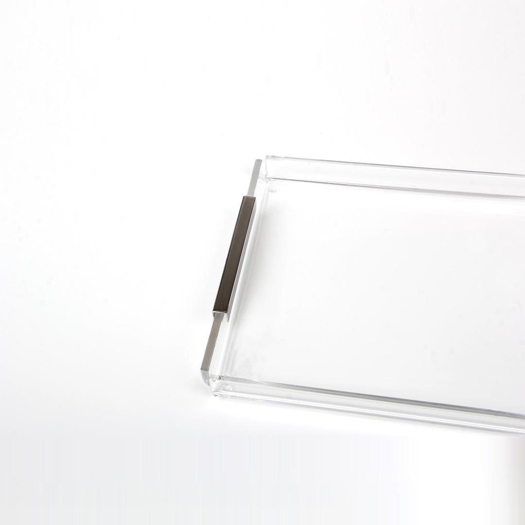 HK - Gümüş Detaylı Kahve Tepsisi