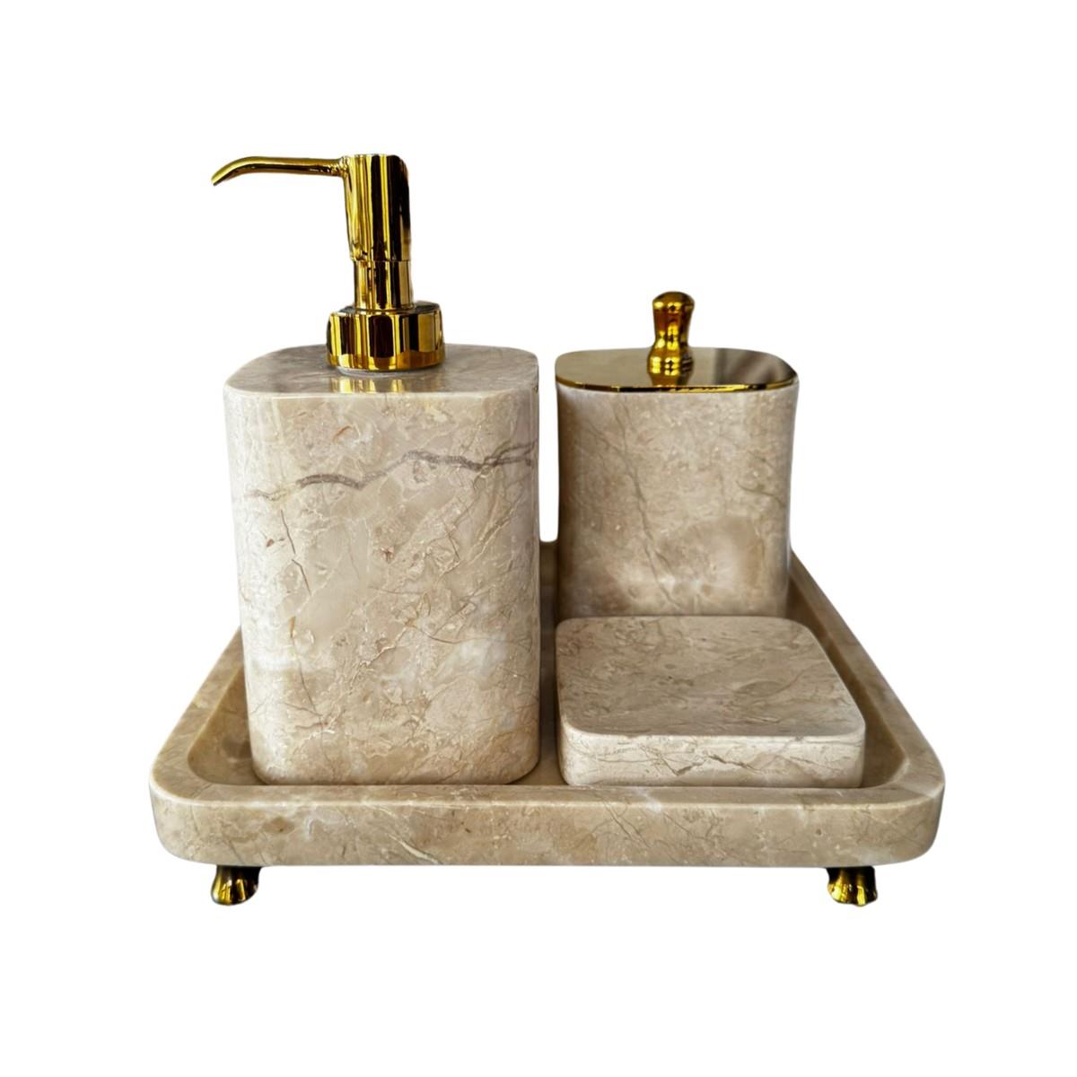 HK - Mermer Banyo Seti Bej