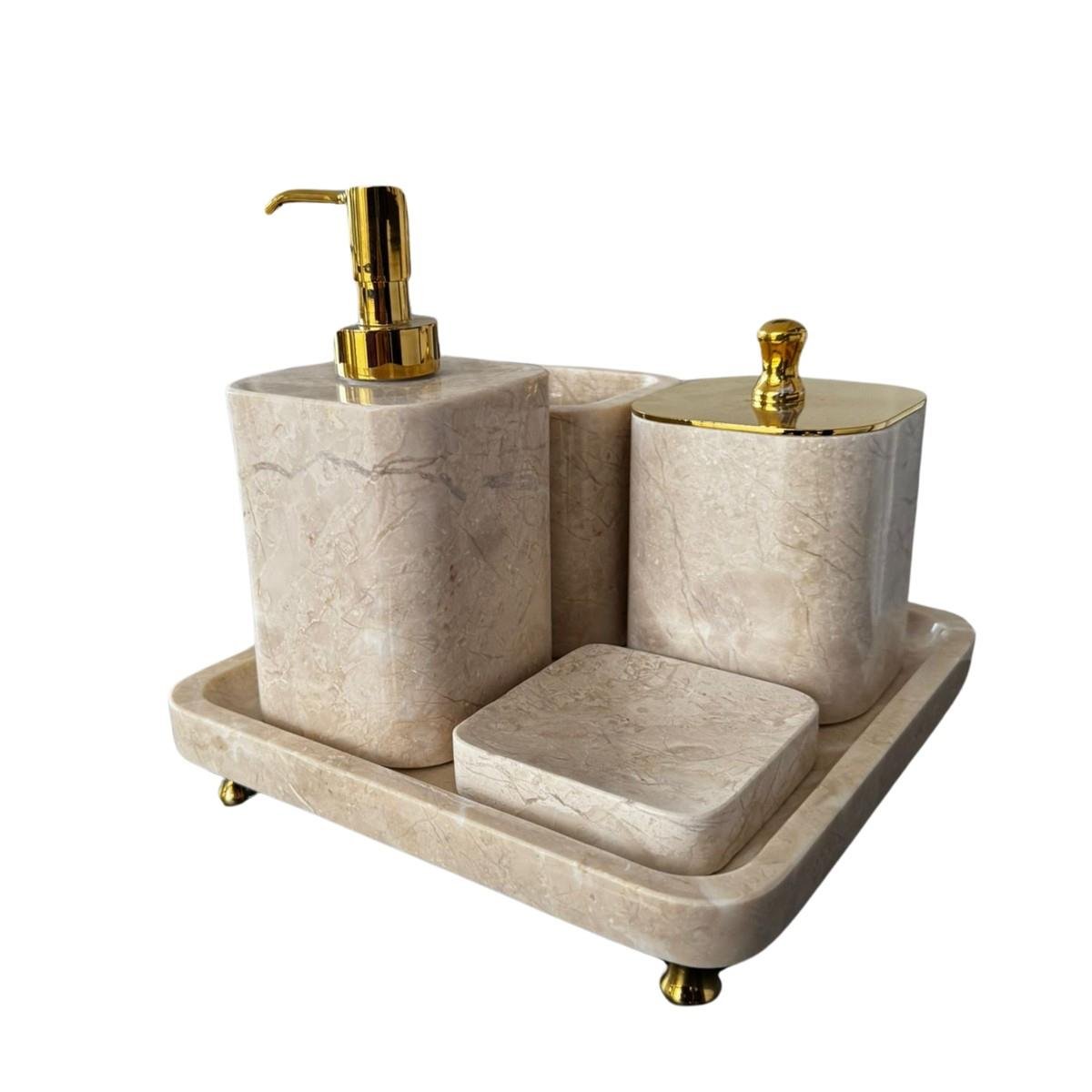 HK - Mermer Banyo Seti Bej