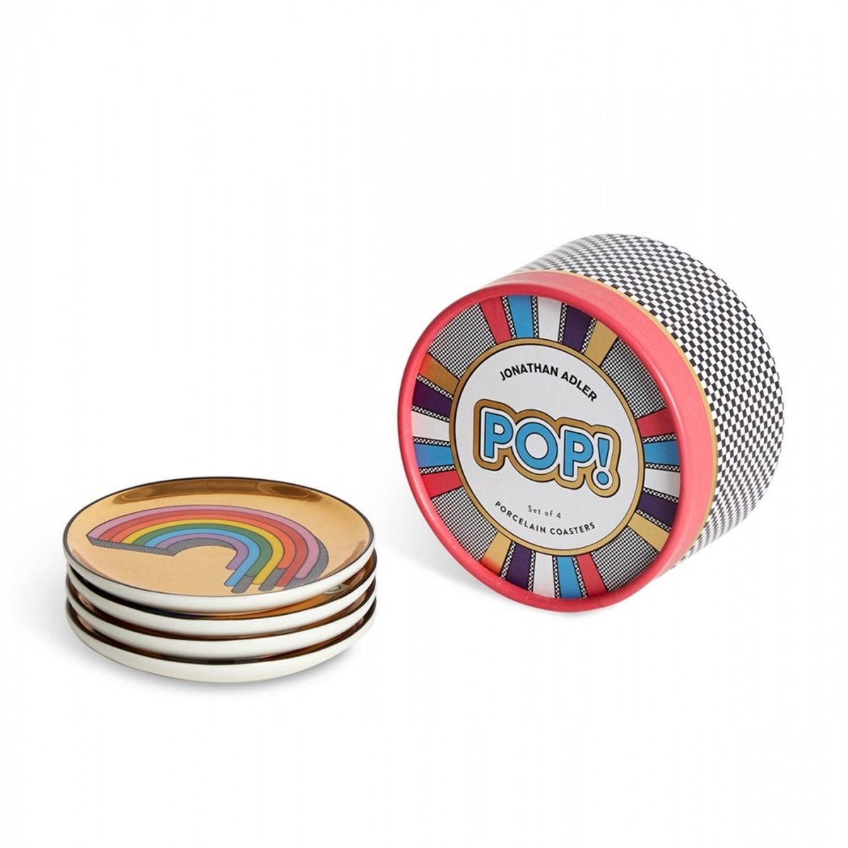 Jonathan Adler - Pop 4'Lü Bardak Altliği Set