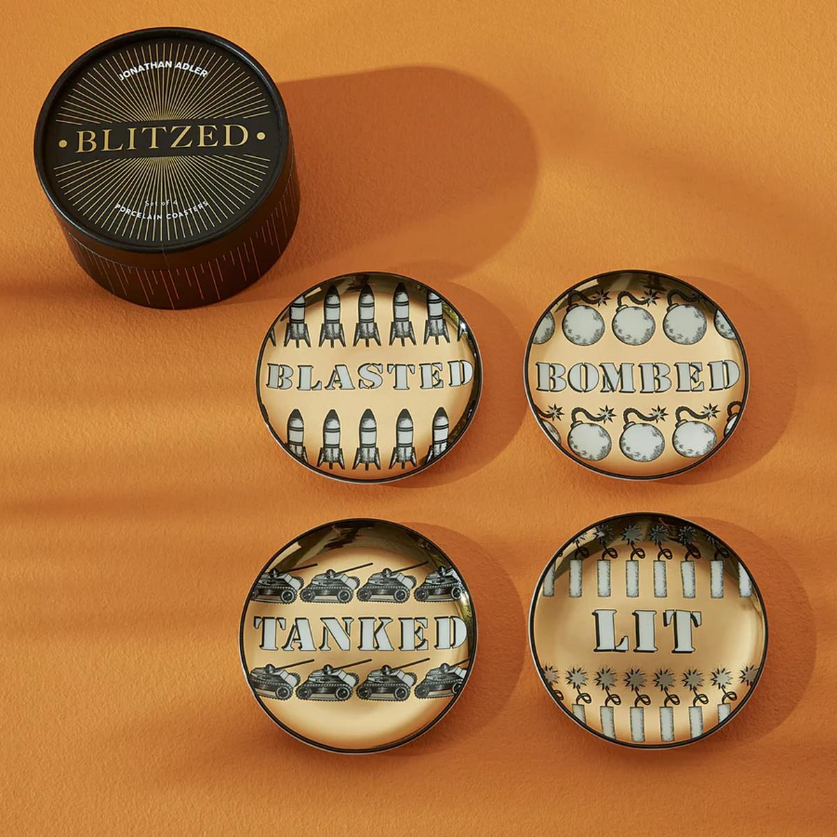 Jonathan Adler - Blitzed Bardak Altlığı 4'Lü Set