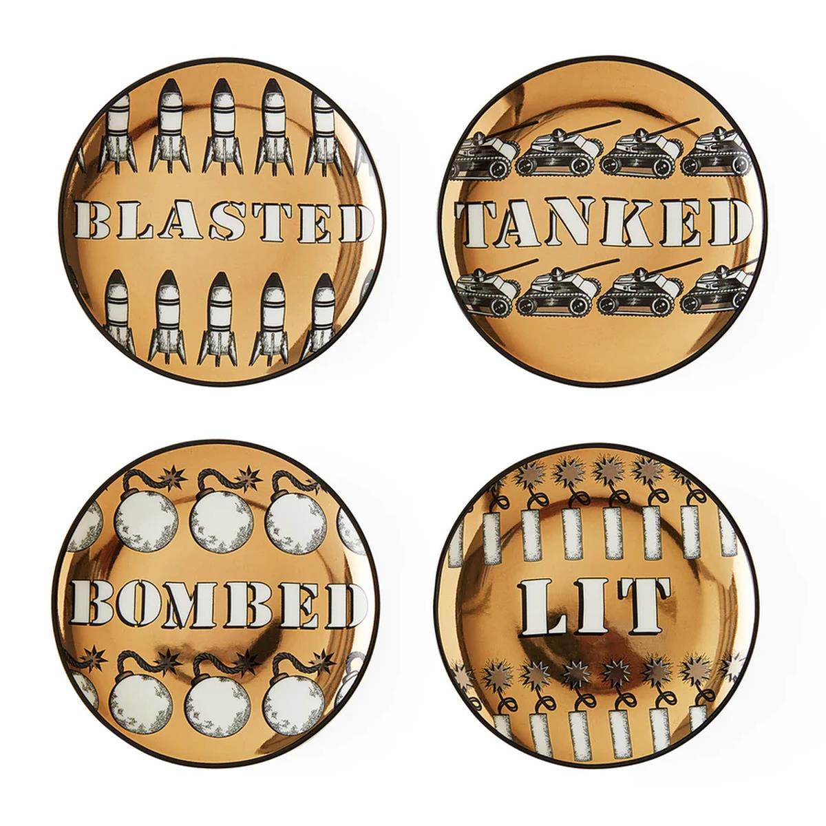 Jonathan Adler - Blitzed Bardak Altlığı 4'Lü Set