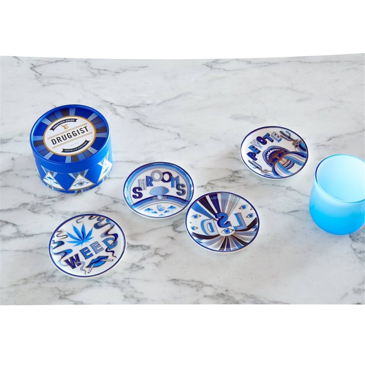 Jonathan Adler - Druggıst Coasters 4'Lü Set