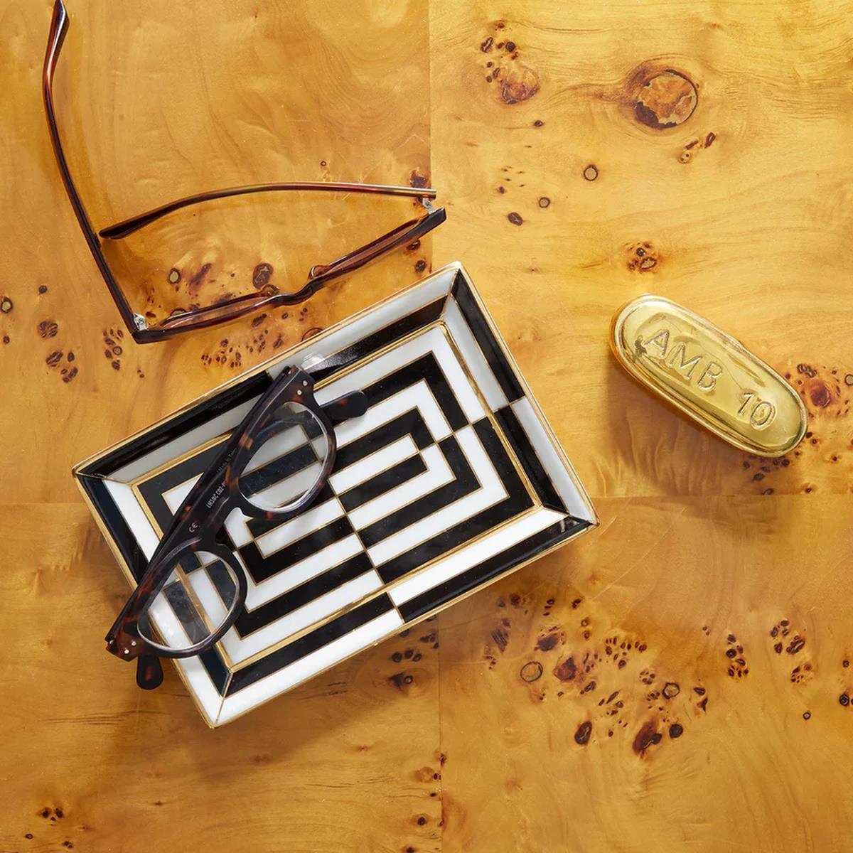 Jonathan Adler - Op Art Dikdörtgen Tabak
