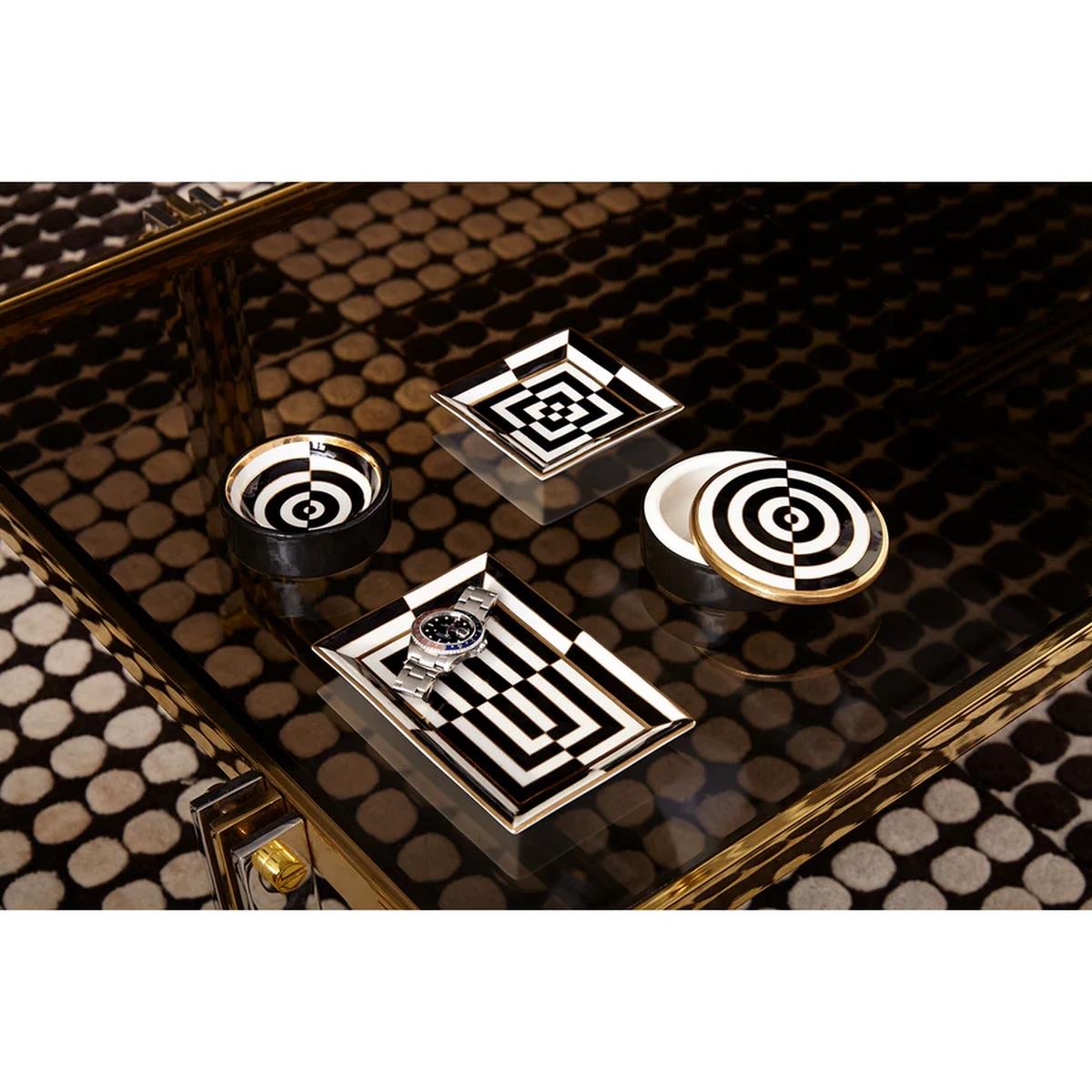 Jonathan Adler - Op Art Dikdörtgen Tabak