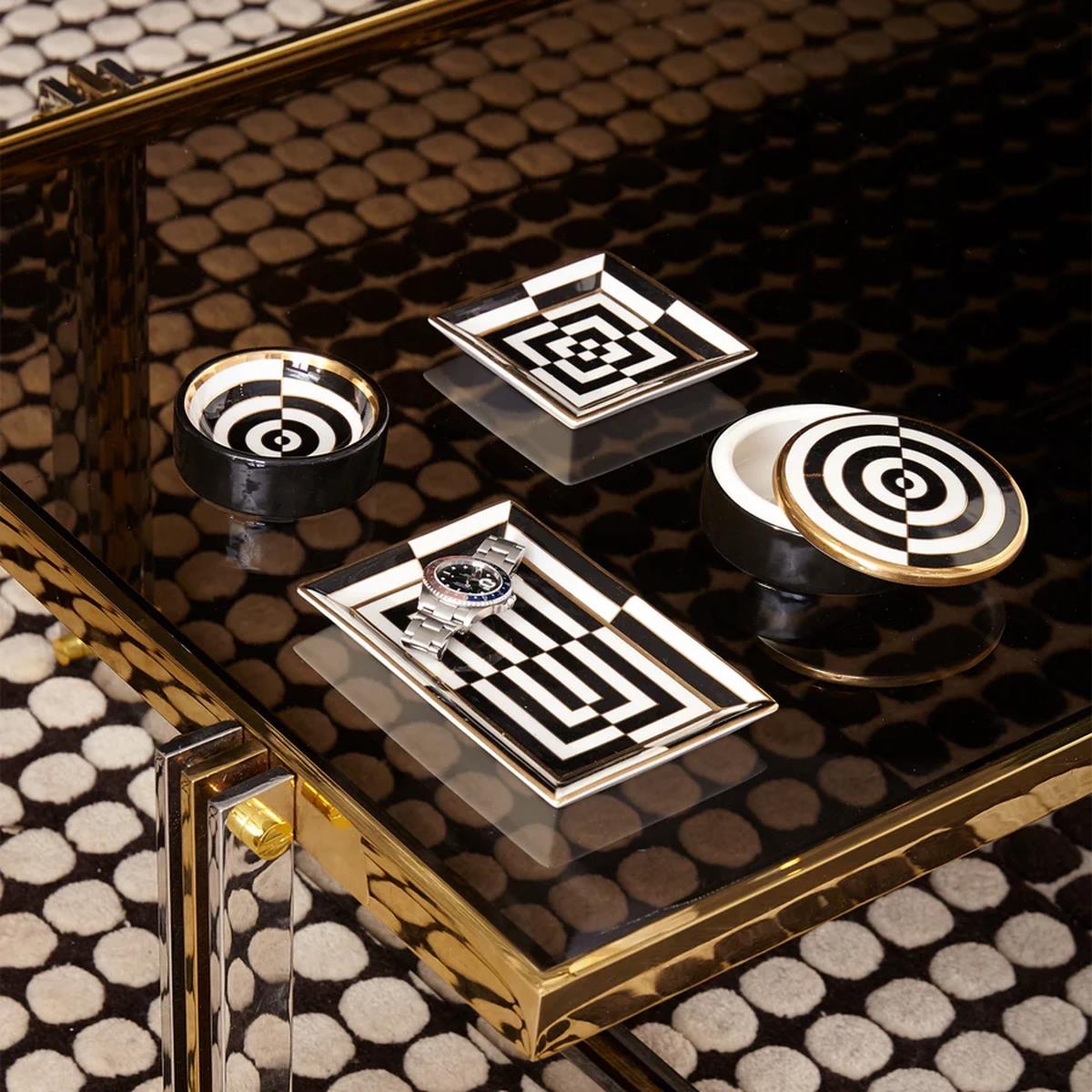 Jonathan Adler - Op Art Dikdörtgen Tabak