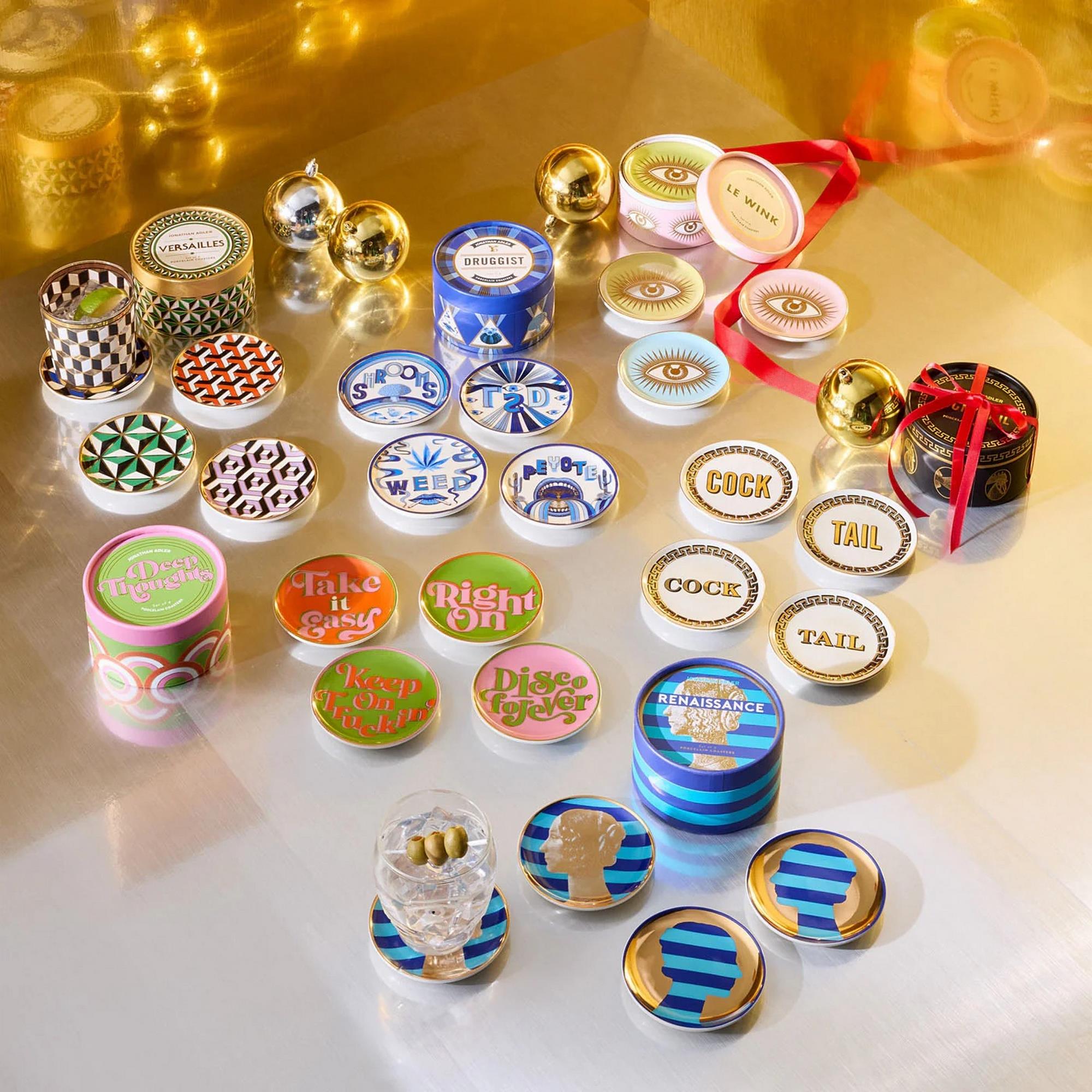 Jonathan Adler - Versailles 4'Lü Bardak Altlığı Set