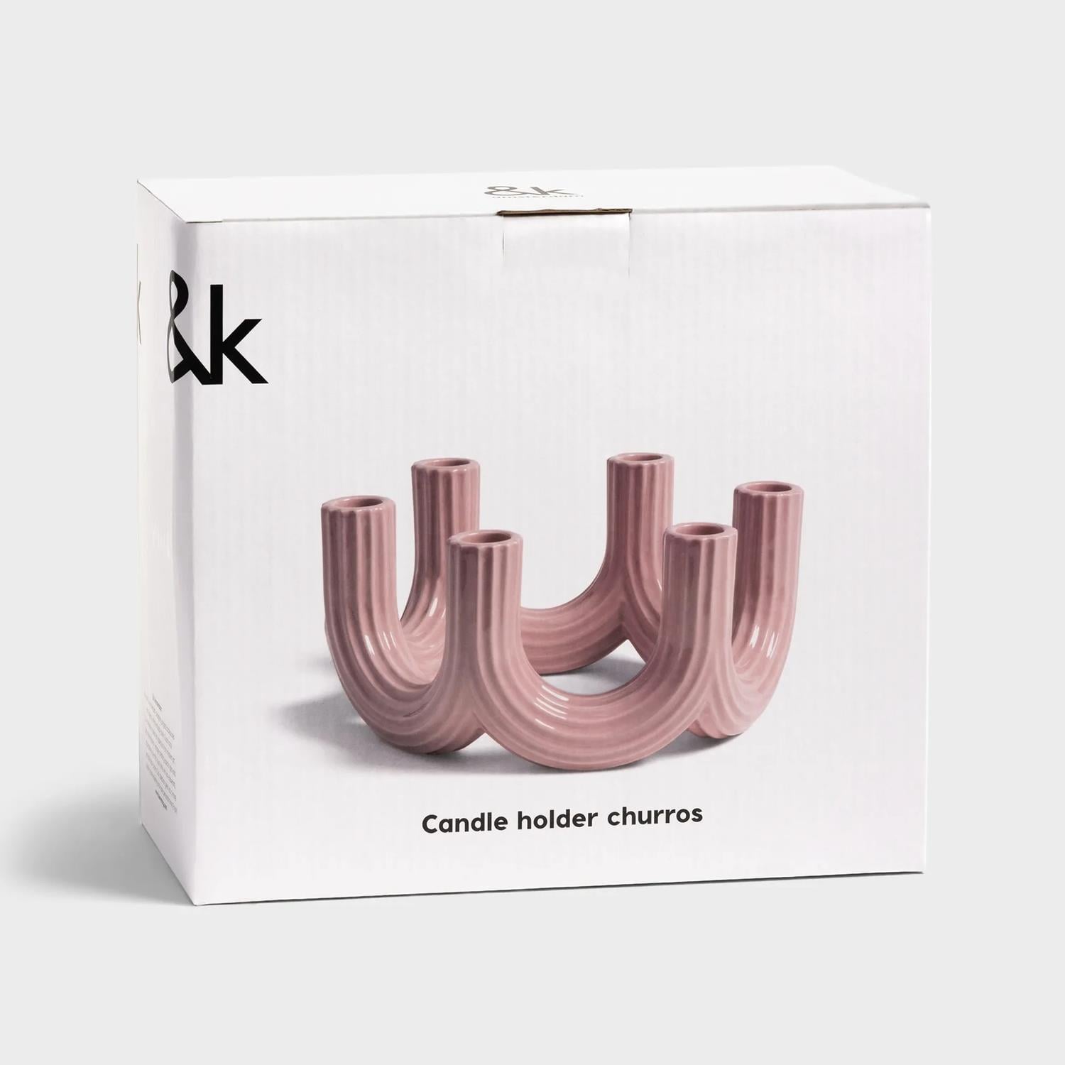 Klevering - Churros Pink Şamdan