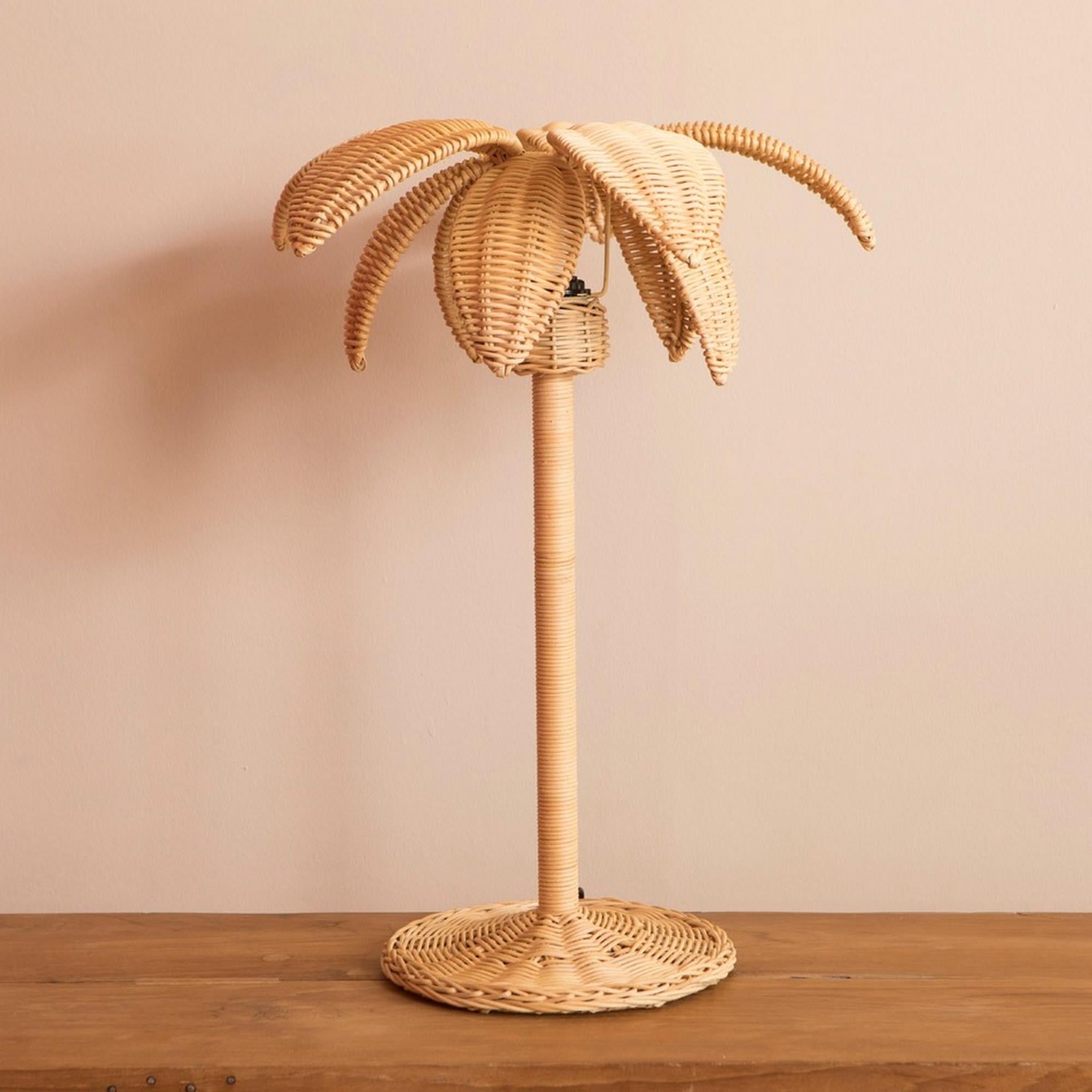 Mahe Home -Rattan Palmiye Dekoratif Aydınlatma S 