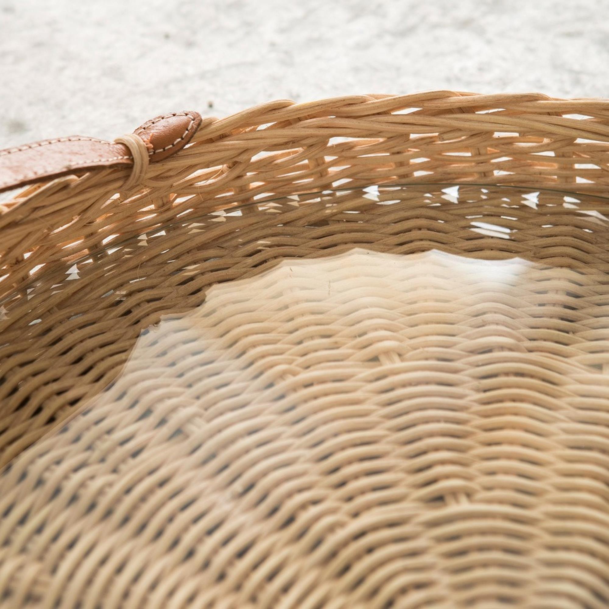 Mahe Home - Sevilla Yuvarlak Rattan Tepsi L 45 Cm