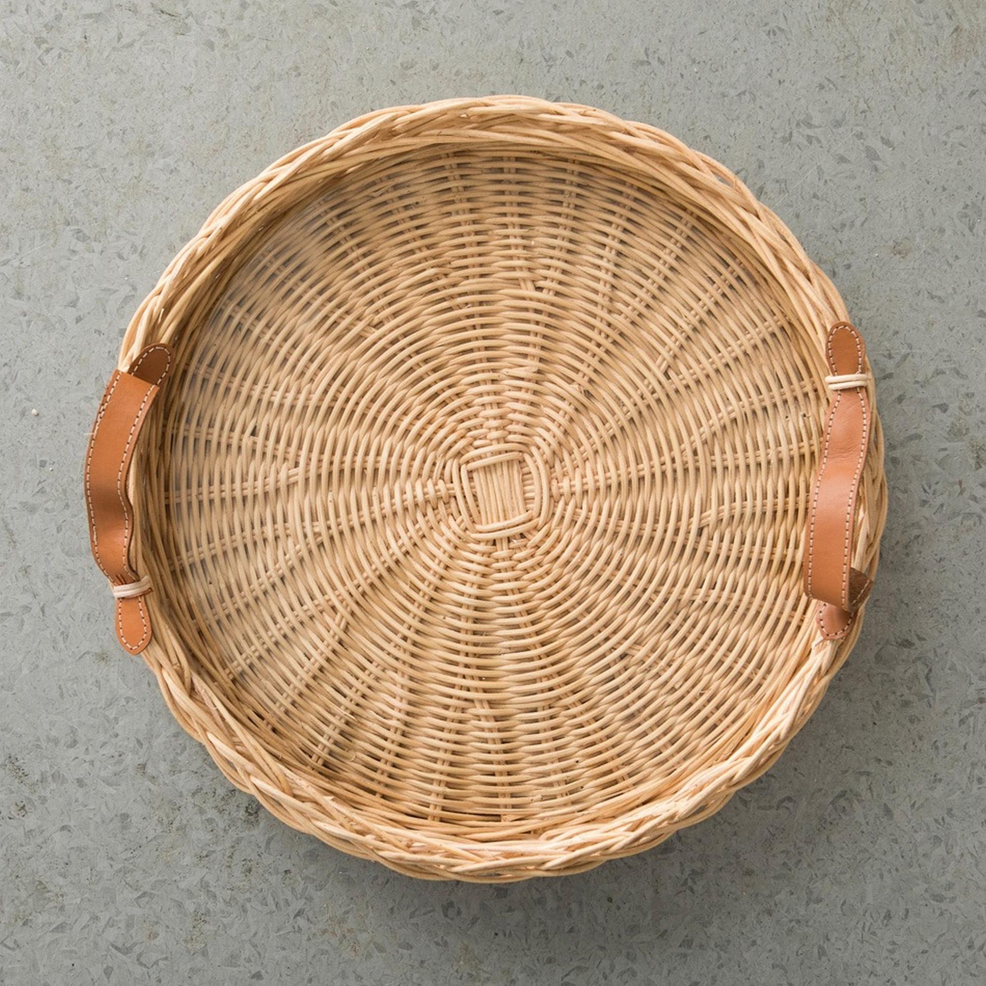 Mahe Home - Sevilla Yuvarlak Rattan Tepsi L 45 Cm