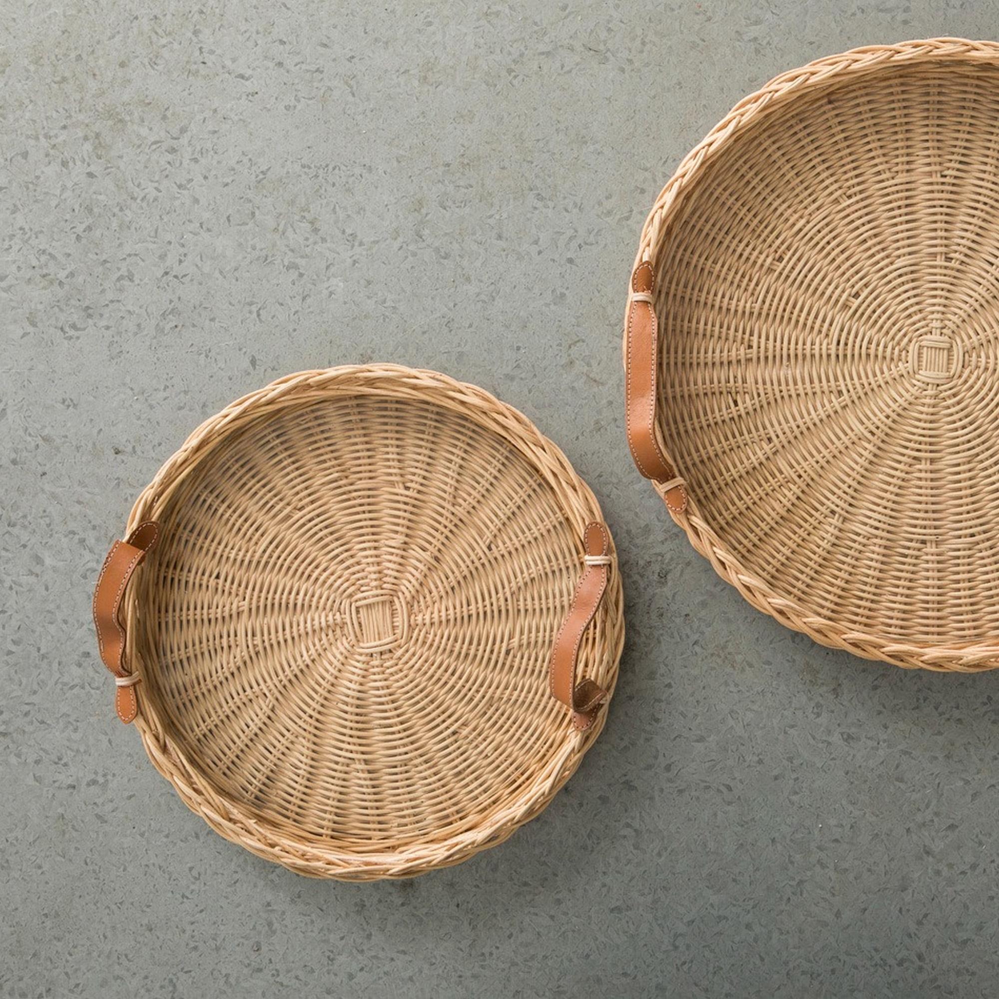 Mahe Home - Sevilla Yuvarlak Rattan Tepsi L 45 Cm