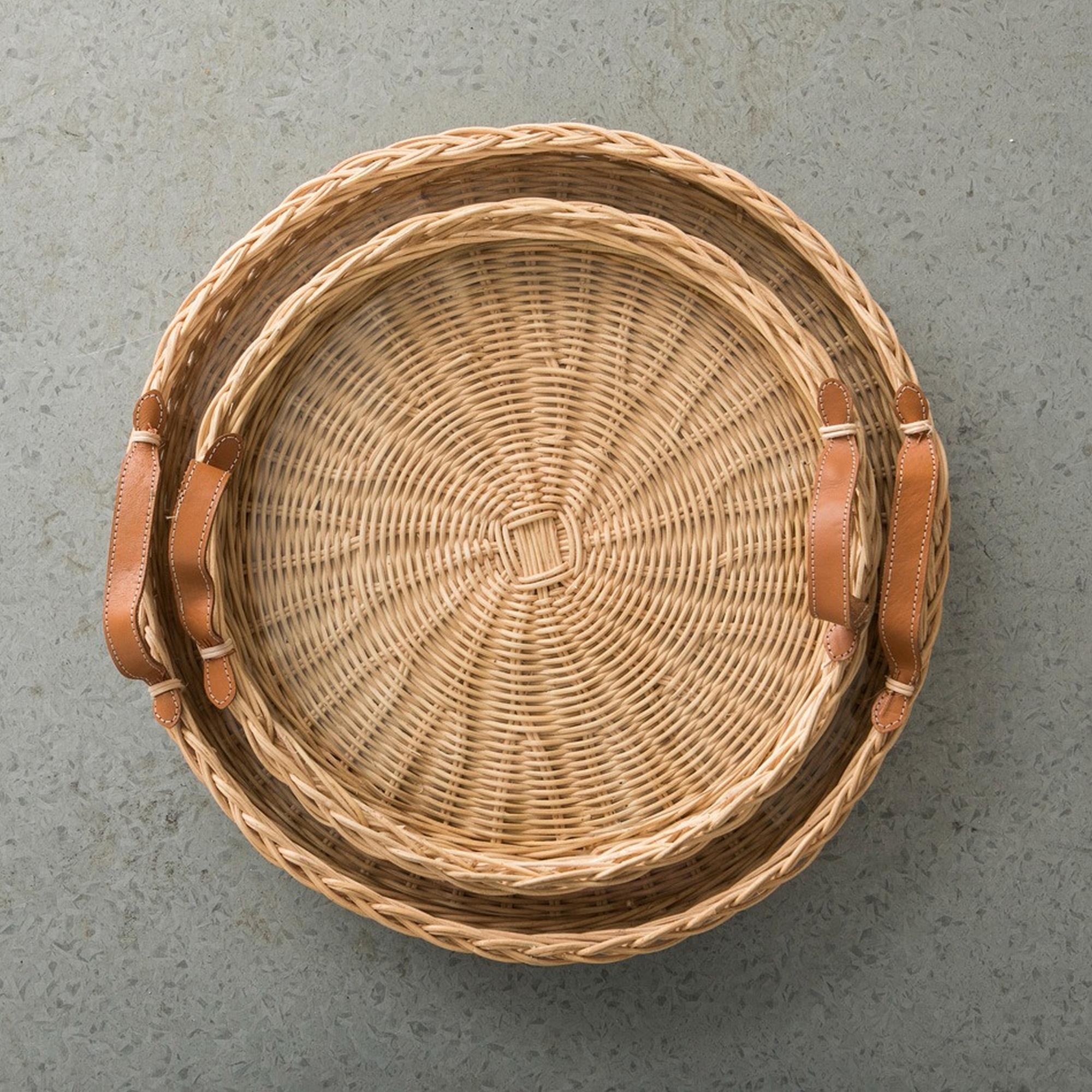 Mahe Home - Sevilla Yuvarlak Rattan Tepsi L 45 Cm