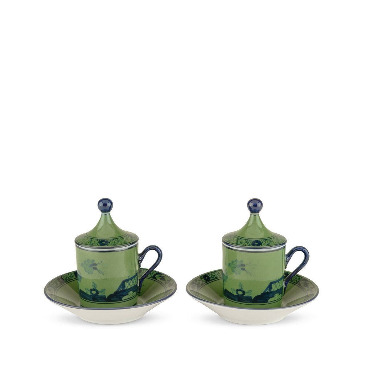 Richard Ginori - Oriente Italiano Malachite 2'Li Kahve Fincanı Set