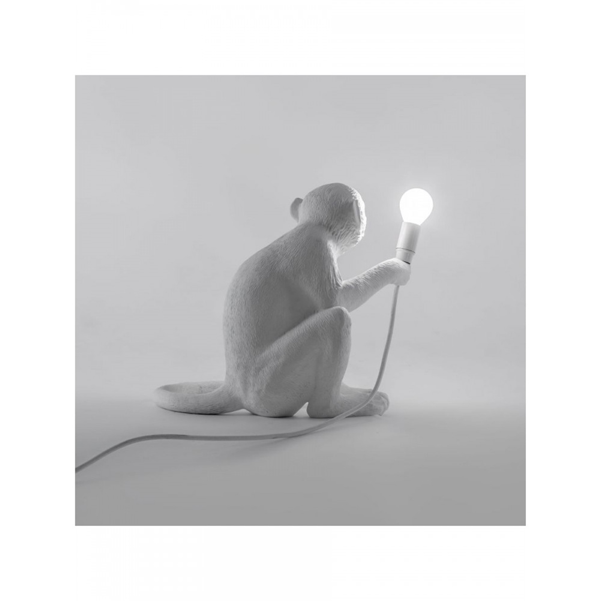 Seletti - Monkey Lamp Sitting Beyaz