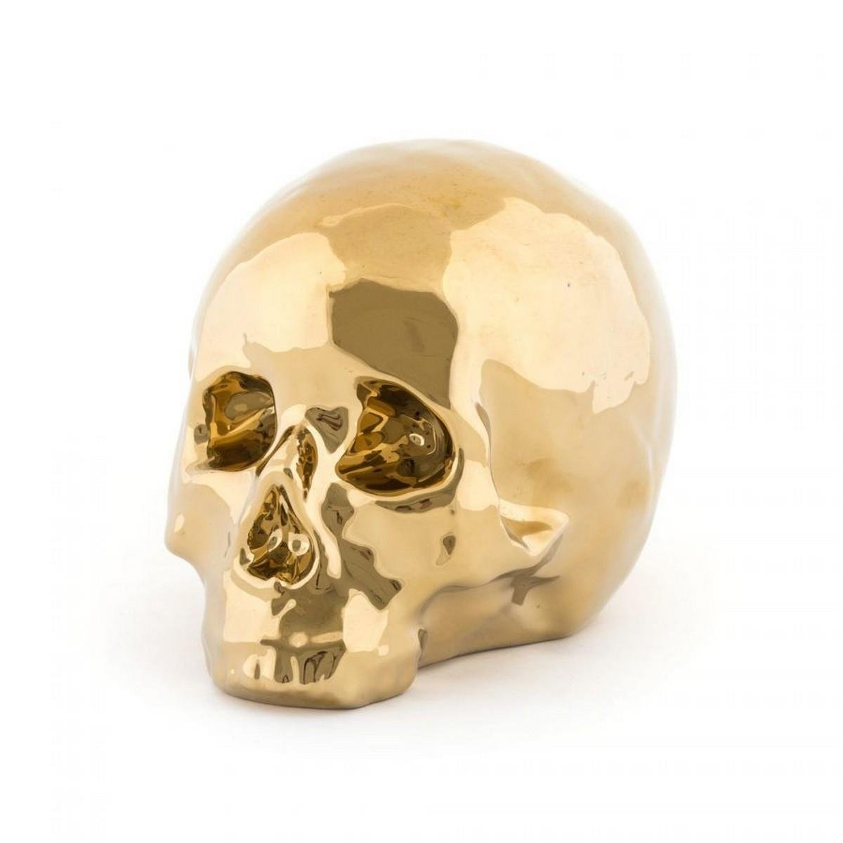 Seletti - Memorabilia My Skull Gold Obje