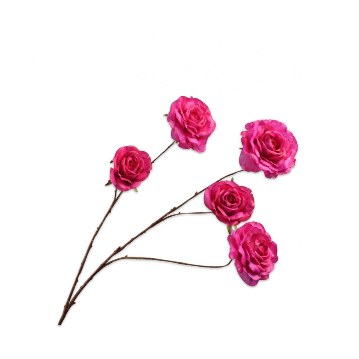 Silkka - 144 Cm Fuşya Gül Dalı