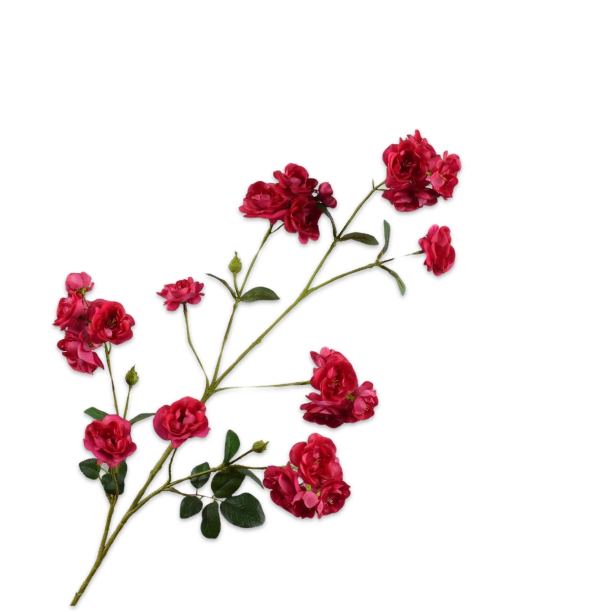 Silkka - Kırmızı Gül Dalı 97 cm