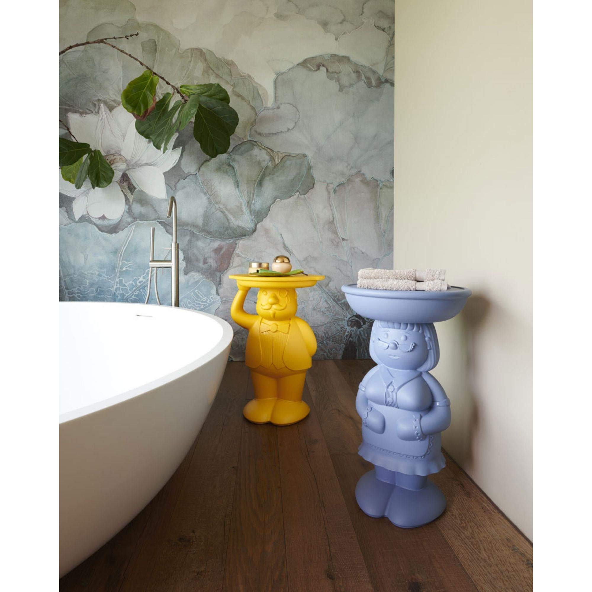 Slide Design - Ambrogio Safran Sarı Sehpa