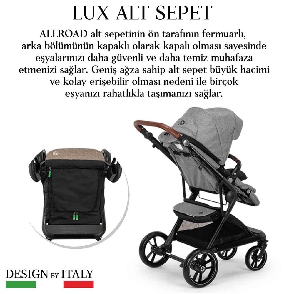 Elele Allroad 2 Travel Sistem Bebek Arabası Kahverengi
