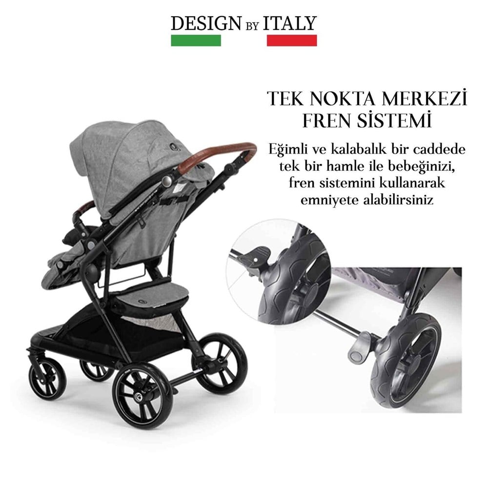 Elele Allroad 2 Travel Sistem Bebek Arabası Kahverengi