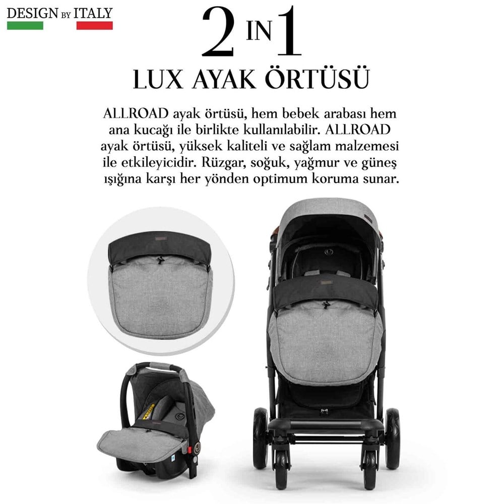 Elele Allroad 2 Travel Sistem Bebek Arabası Kahverengi