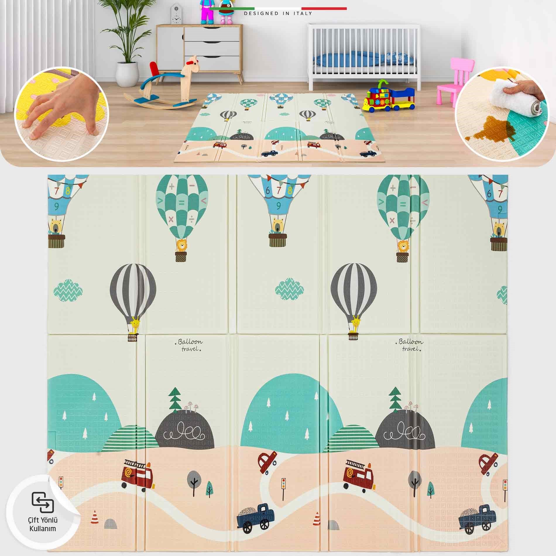 Elele Balloon Road Katlanabilir Oyun Matı Oyun Halısı 150x200x1 Cm XFD104 Balloon Road
