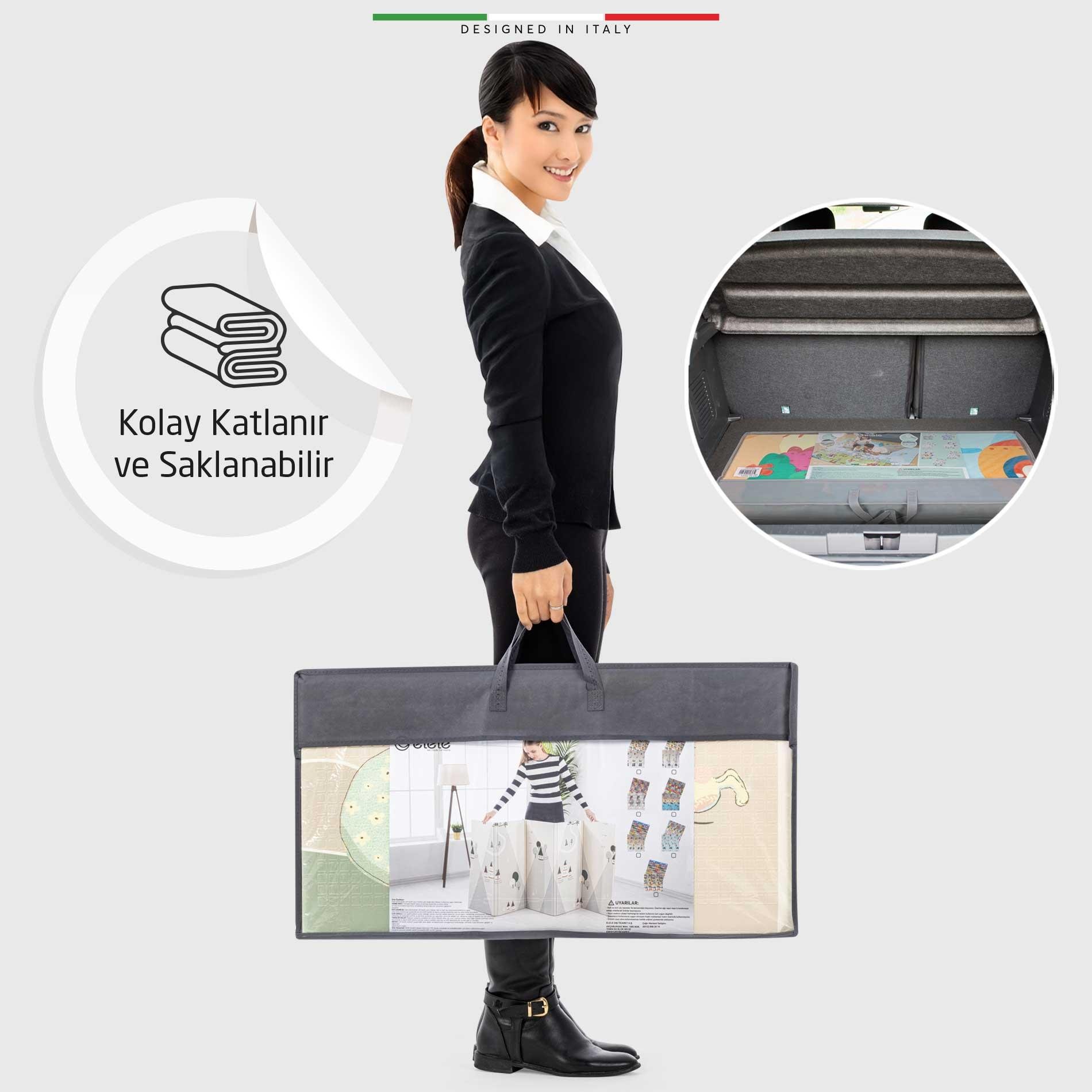 Elele Carla Katlanabilir Oyun Matı Oyun Halısı 150x200x1 Cm XFD115 Carla