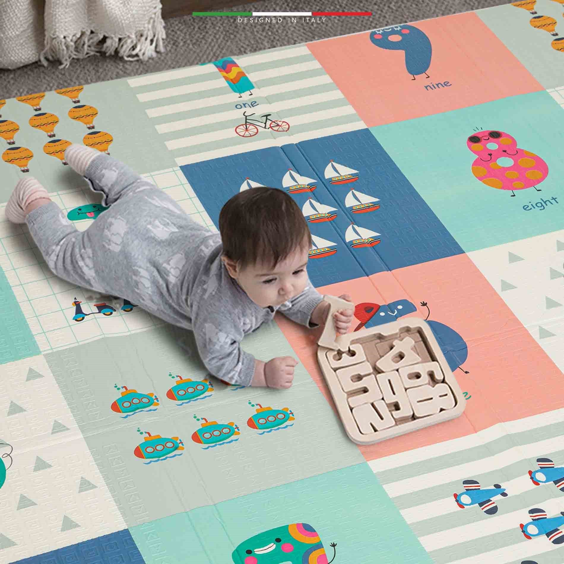 Elele City Road Katlanabilir Oyun Matı Oyun Halısı 180x200x1 Cm City Road