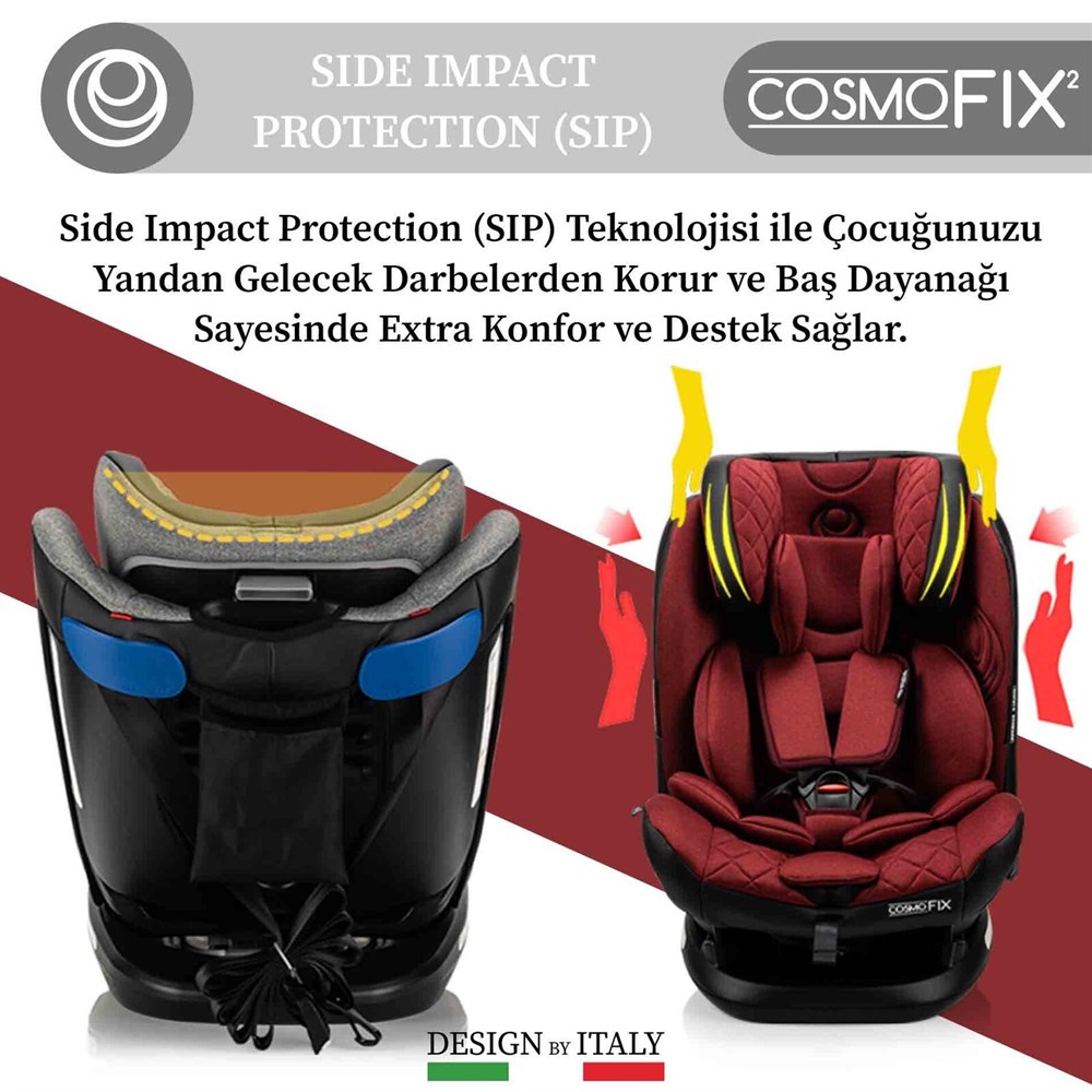 Elele CosmoFix 2 İsofixli 9-36 KG Oto Koltuğu Siyah-Gri