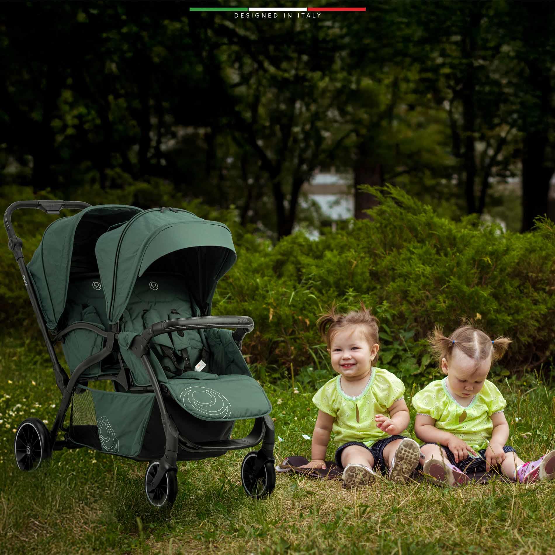Elele Due Arka Arkaya İkiz Bebek Arabası Kiremit