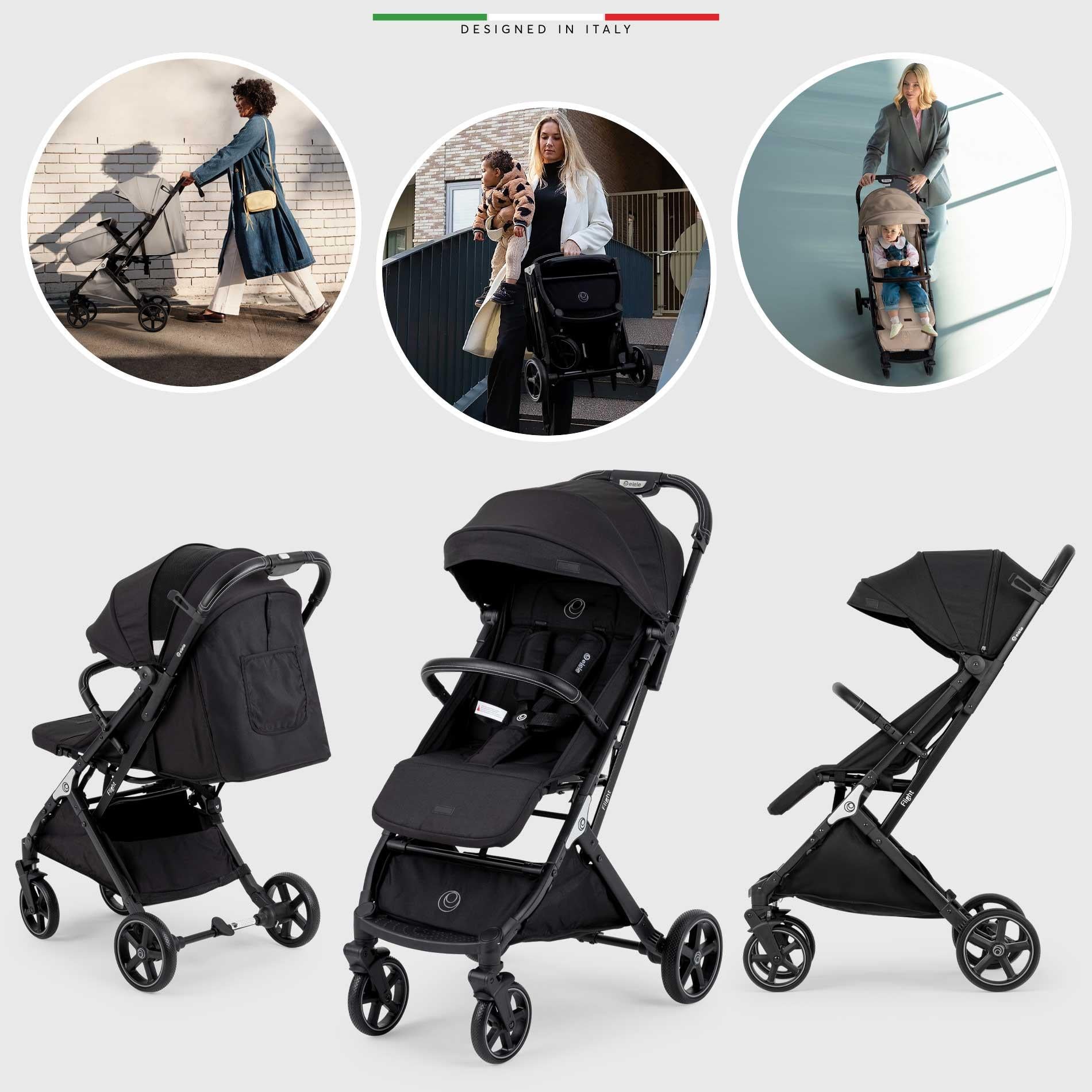 Elele Flight 2  Kabin Tipi Bebek Arabası Siyah