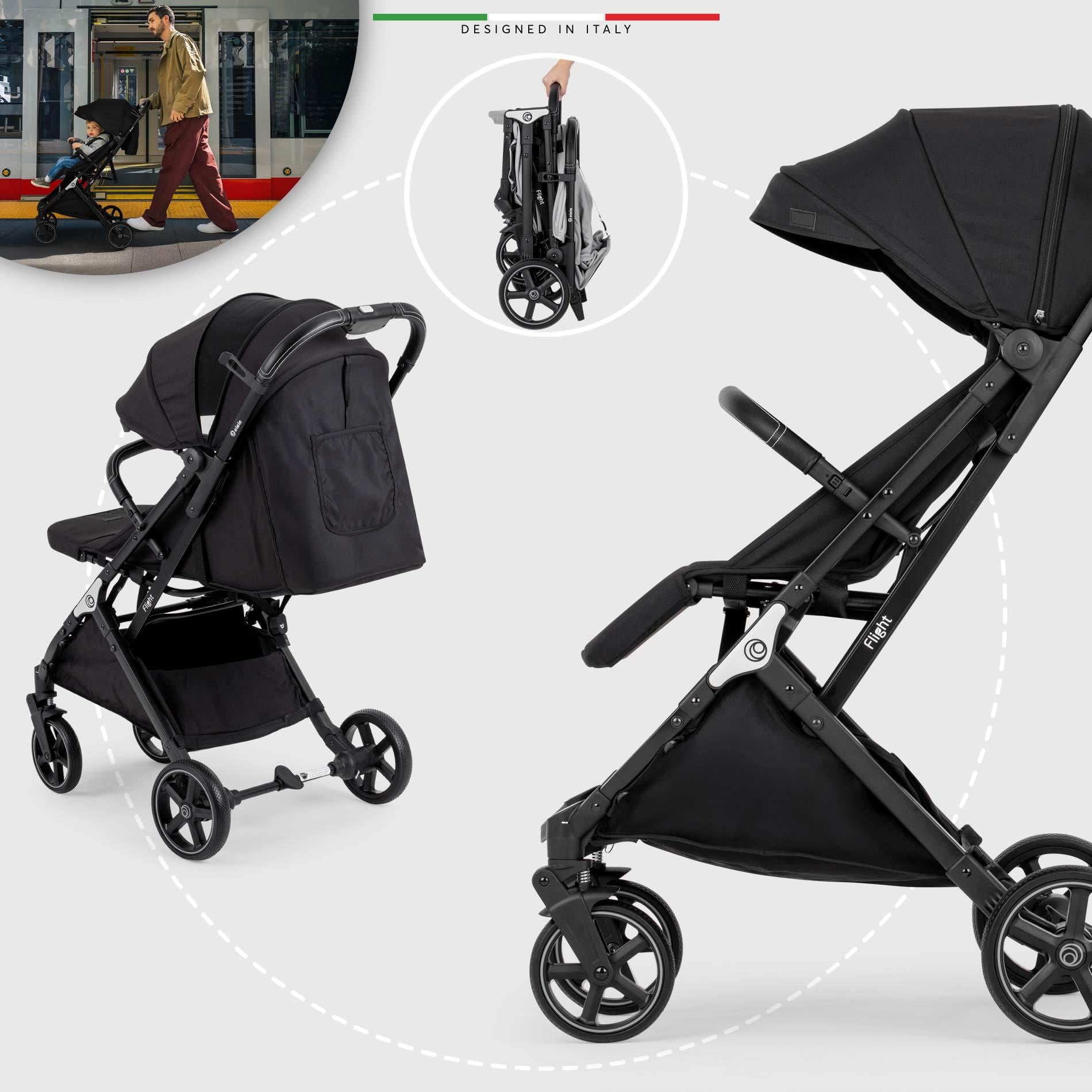 Elele Flight 2  Kabin Tipi Bebek Arabası Siyah