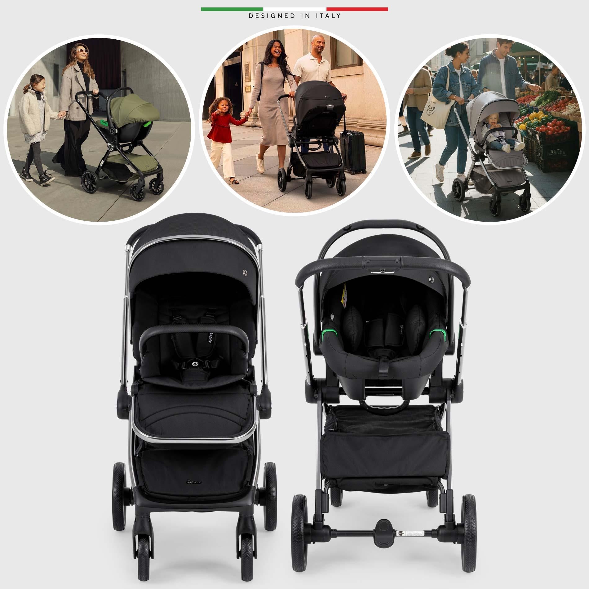 Elele Liberta Travel Sistem Bebek Arabası Siyah