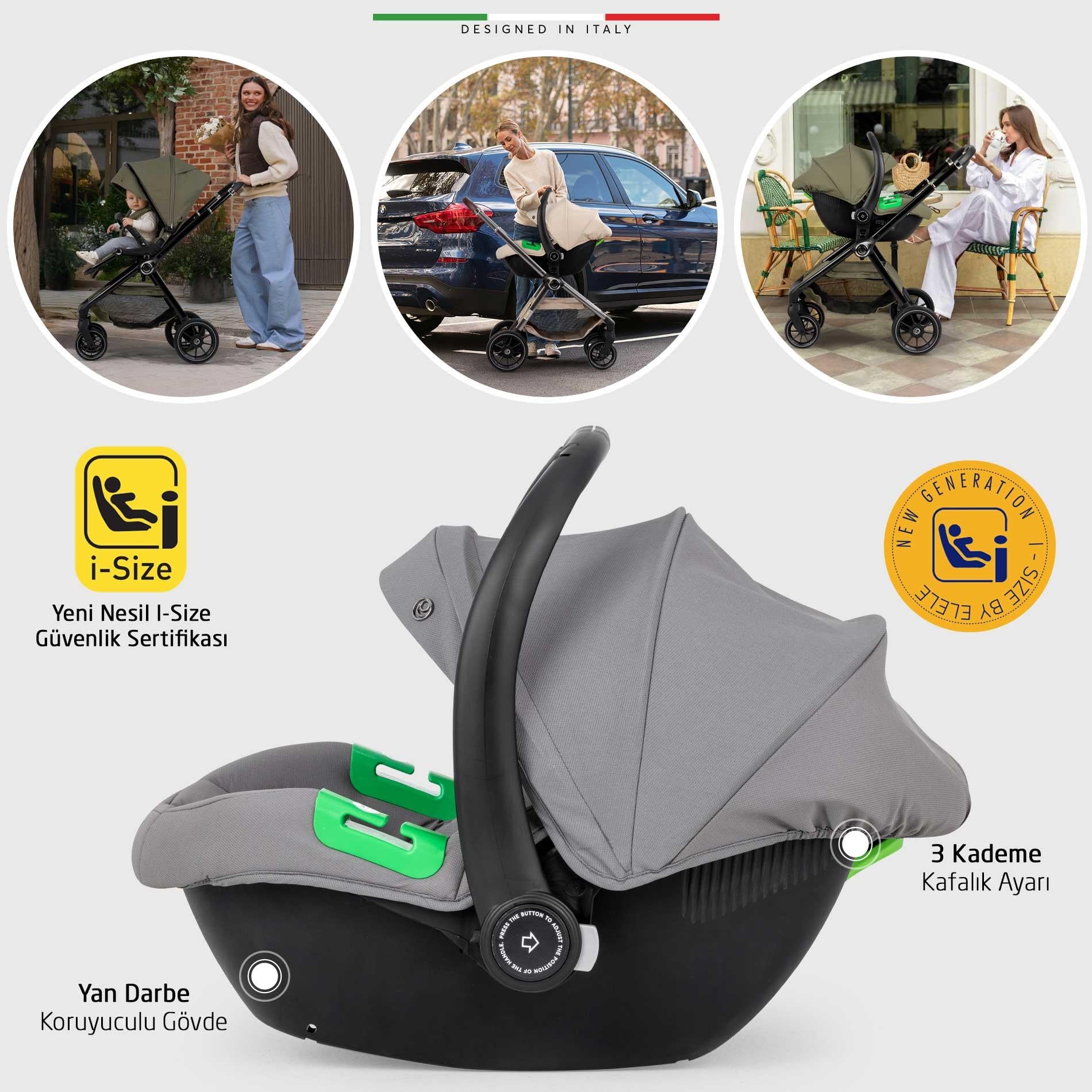 Elele Liberta Travel Sistem Bebek Arabası Gri