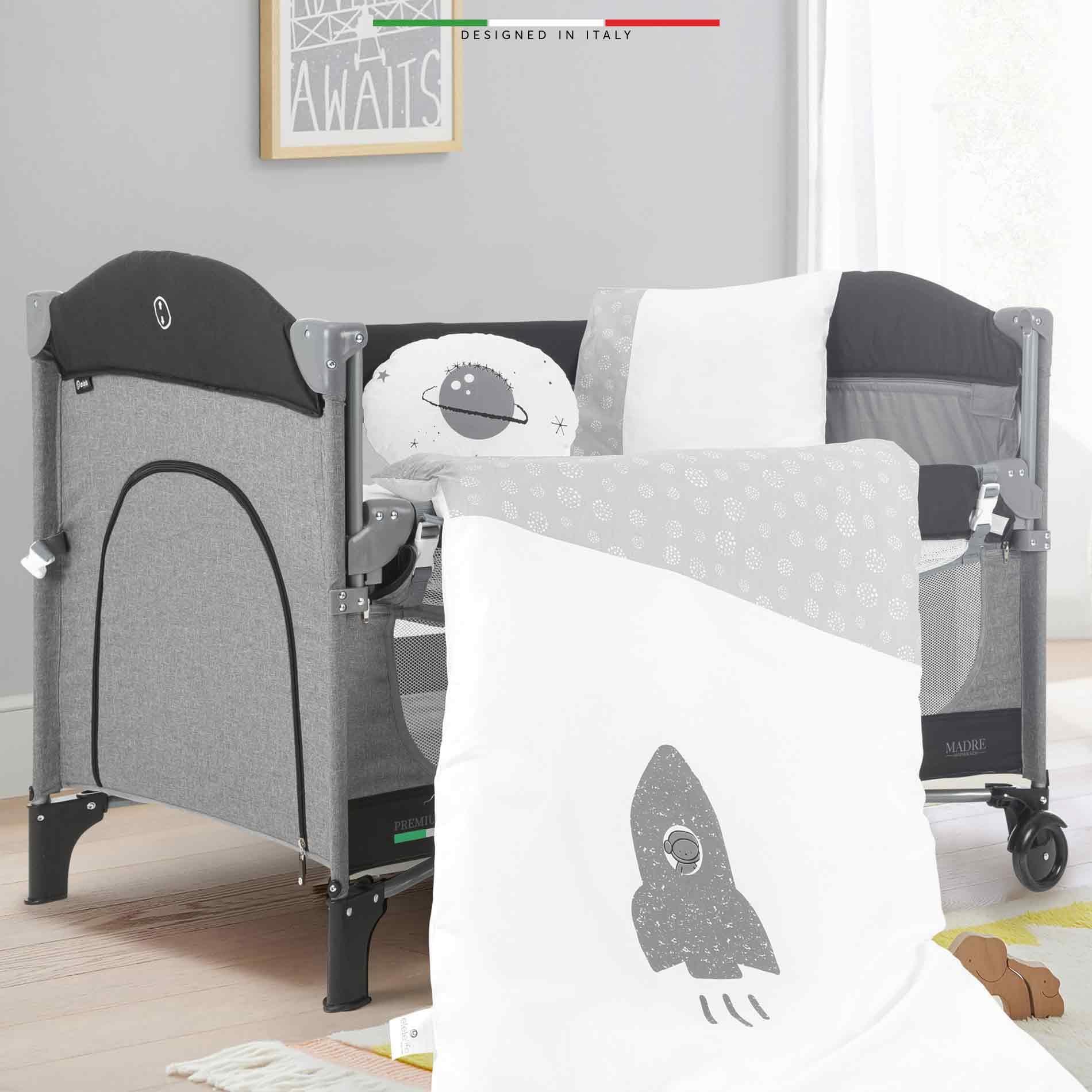 Elele Life Space 6 Parça Oyun Parkı Park Yatak Bebek Uyku Seti Gri