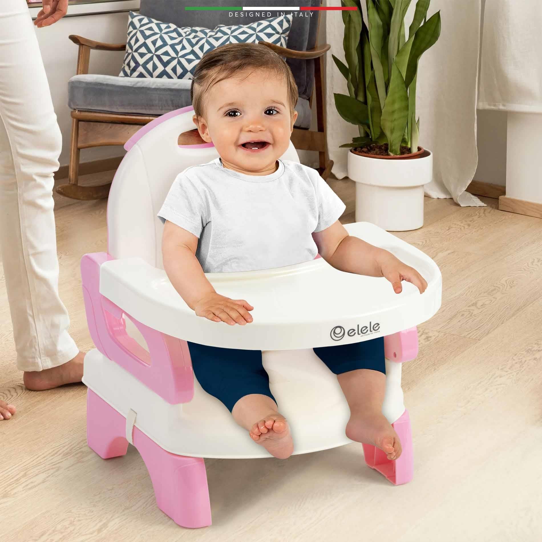 Elele Livo Portatif Bebek Mama Sandalyesi Katlanabilir Yükselticili Gri