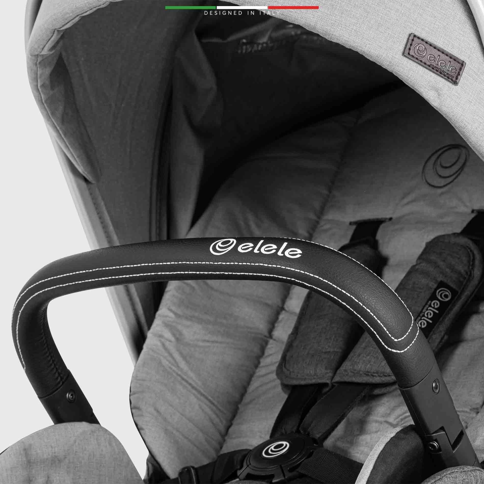 Elele Lula Çift Yönlü Bebek Arabası Gri-Siyah