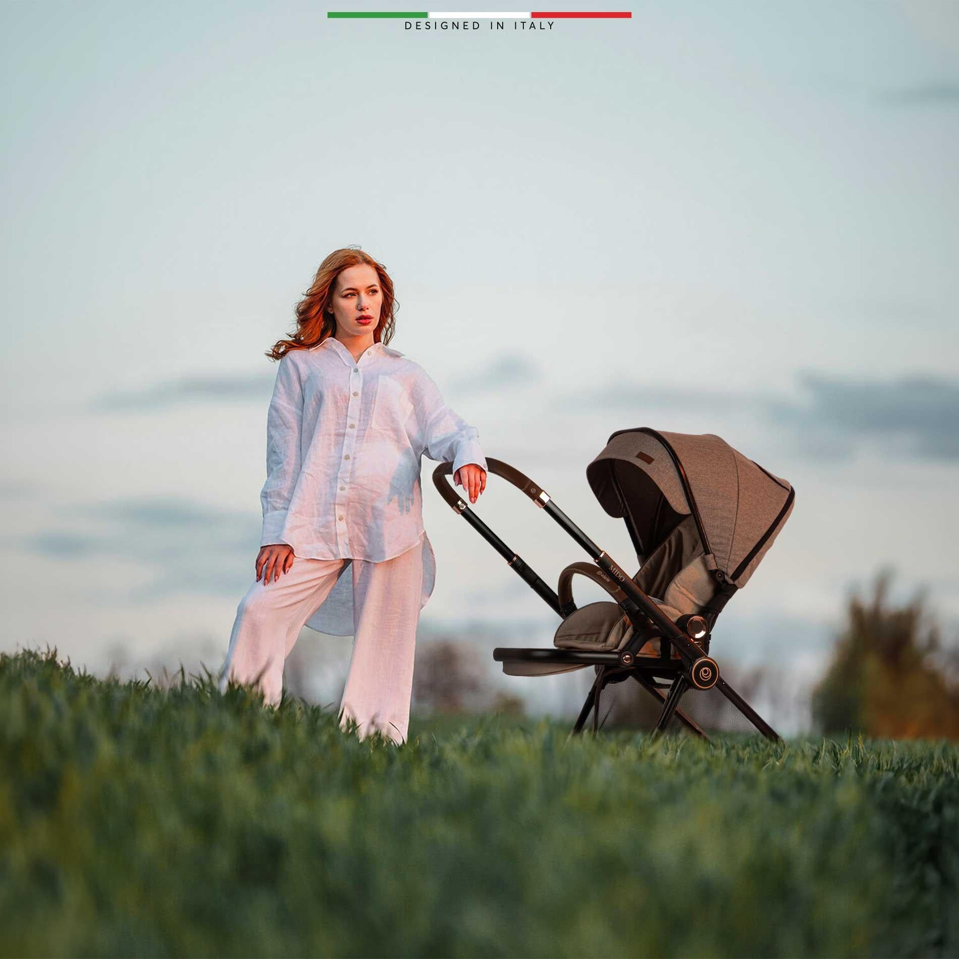 Elele Mido 2 Travel Sistem Bebek Arabası Rose Siyah-Gri