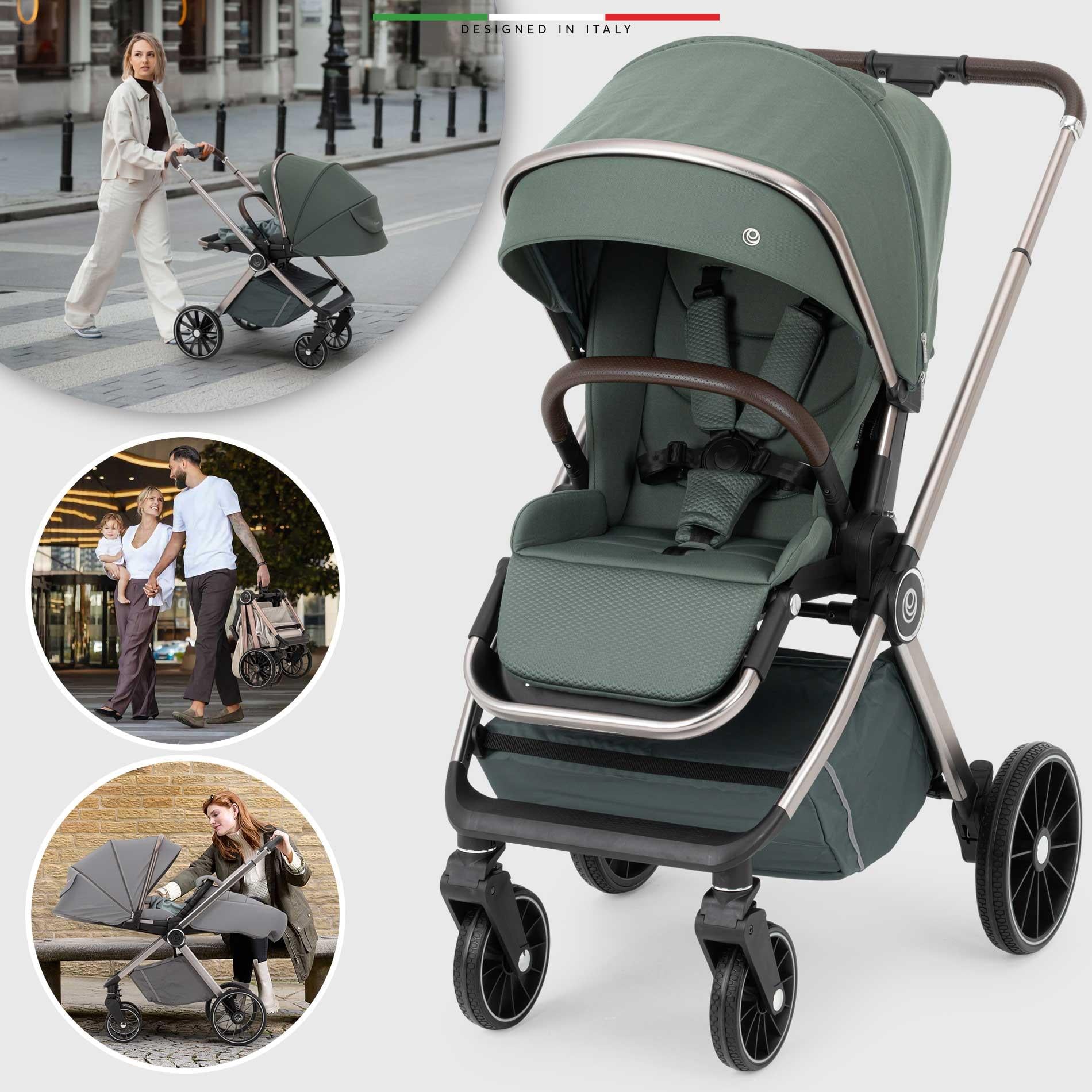Elele Milazzo Premium Çift Yönlü Bebek Arabası Yeşil