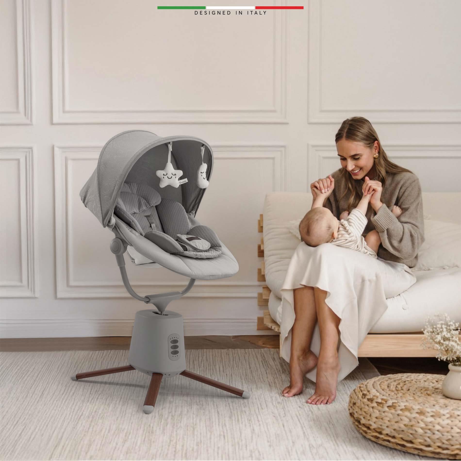 Elele Mio Elektrikli Otomatik Sallanan Ana Kucağı Kademeli Gri