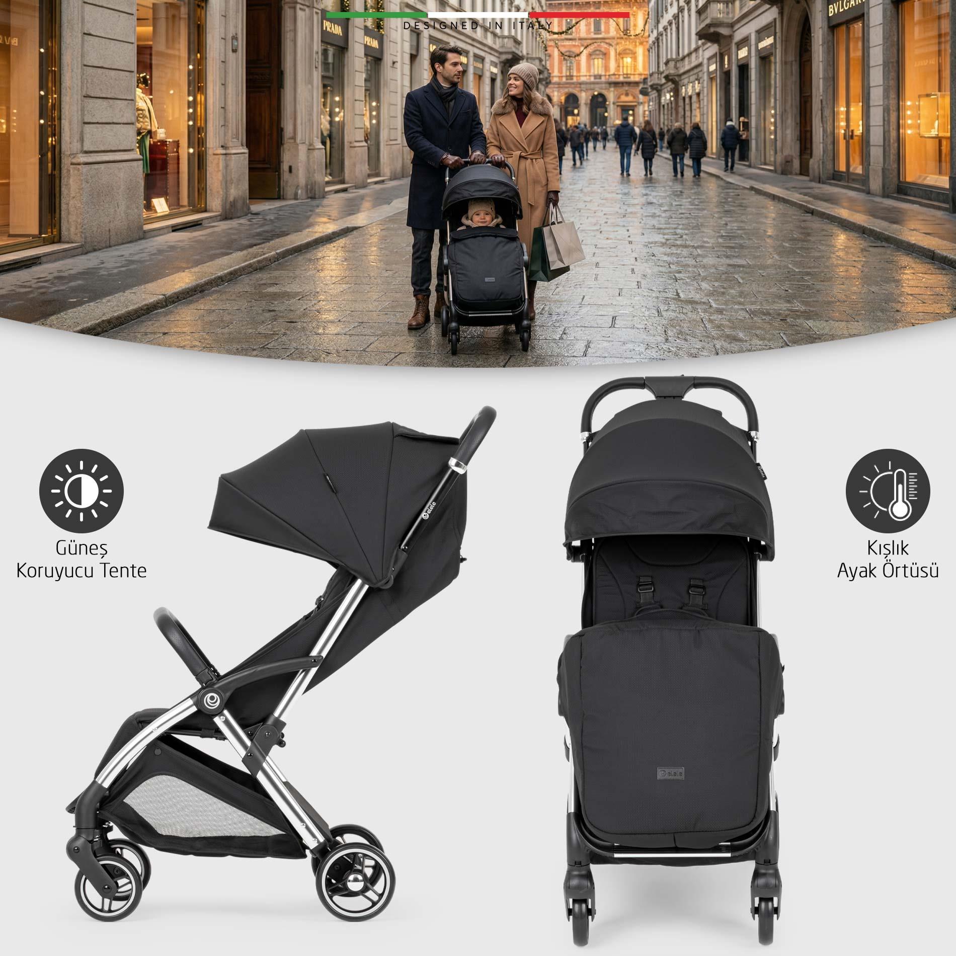 Elele Nuvola Kabin Tipi Bebek Arabası Yeşil