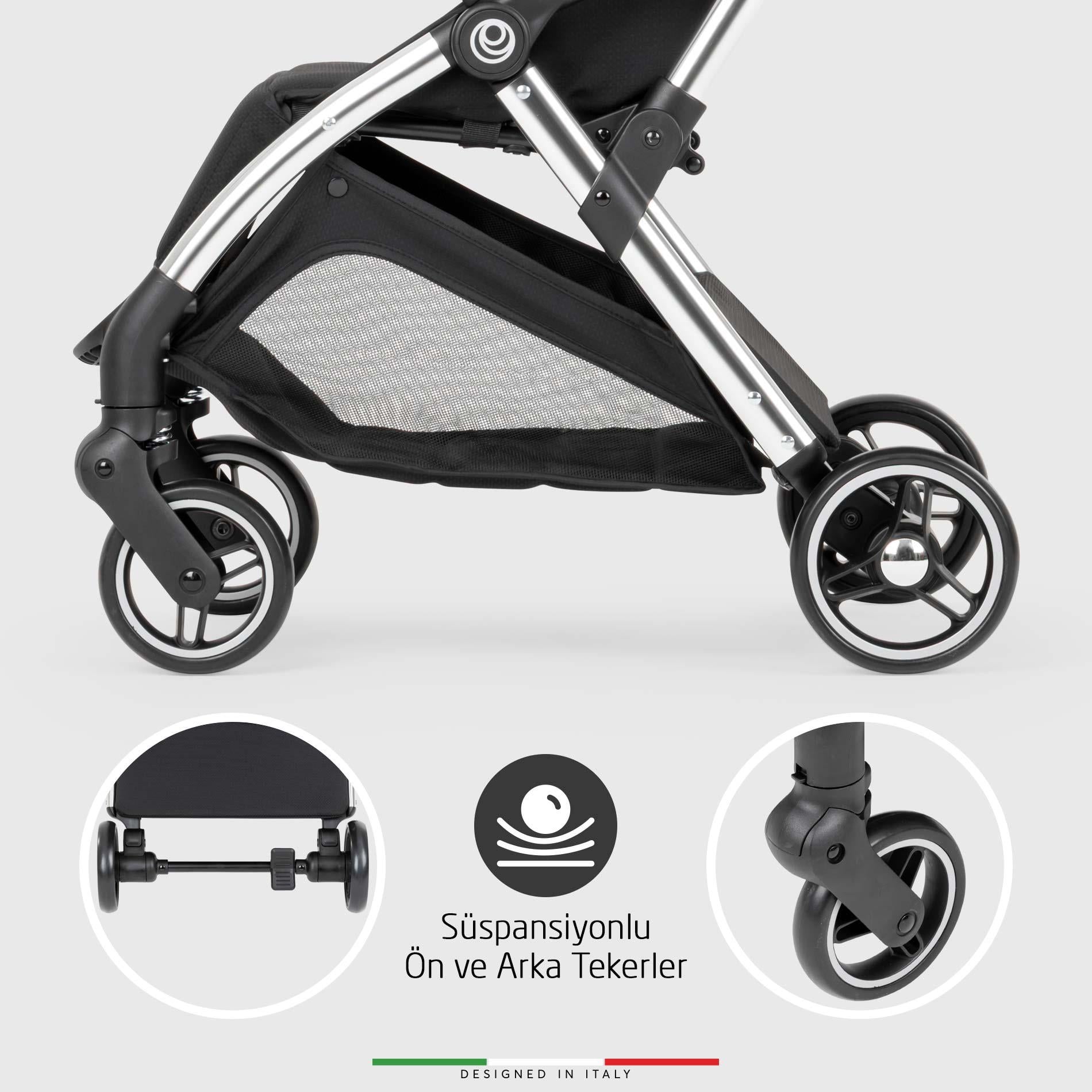 Elele Nuvola Kabin Tipi Travel Sistem Bebek Arabası Siyah